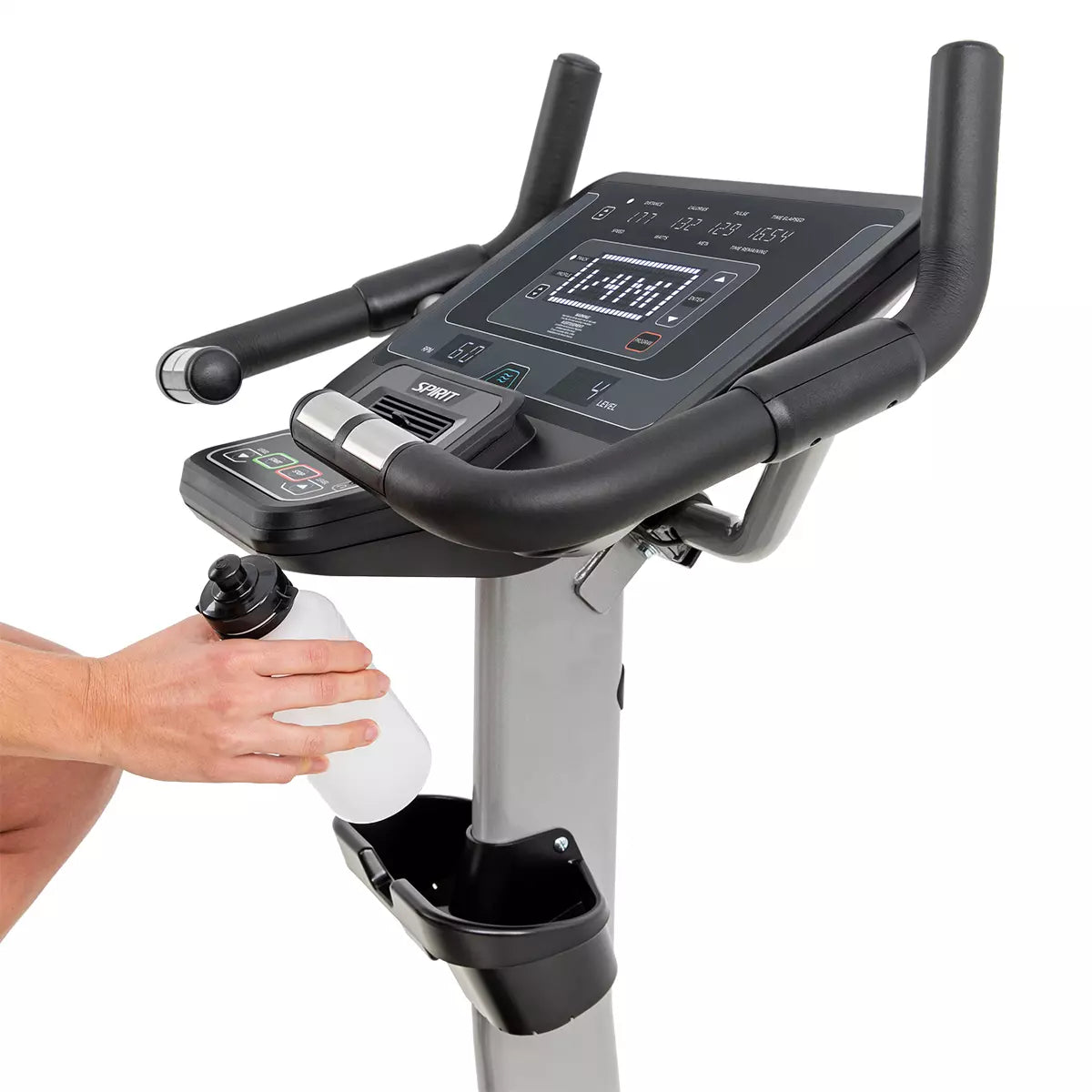 Spirit Fitness CU800 Commercial Upright Exercise Bike for Home & Gym - Heavy Duty Cardio Workout Equipment for Weight Loss & Fitness Training