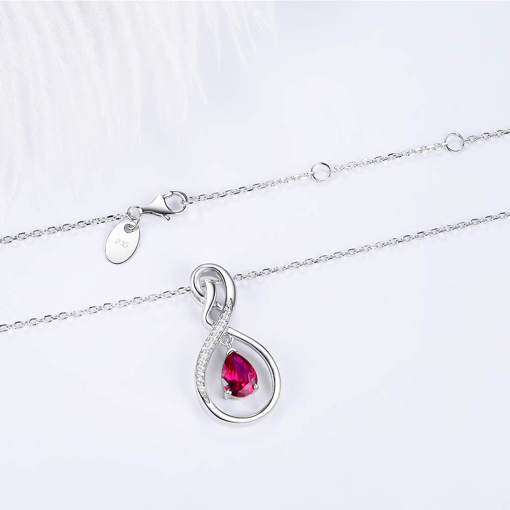 Forever Love Infinity Necklace for Women - April & May Birthstone Jewelry with Simulated Diamond & Emerald - 925 Sterling Silver Necklace Gift for Wife, Mom, Her | Perfect for Birthday, Anniversary & Special Occasions