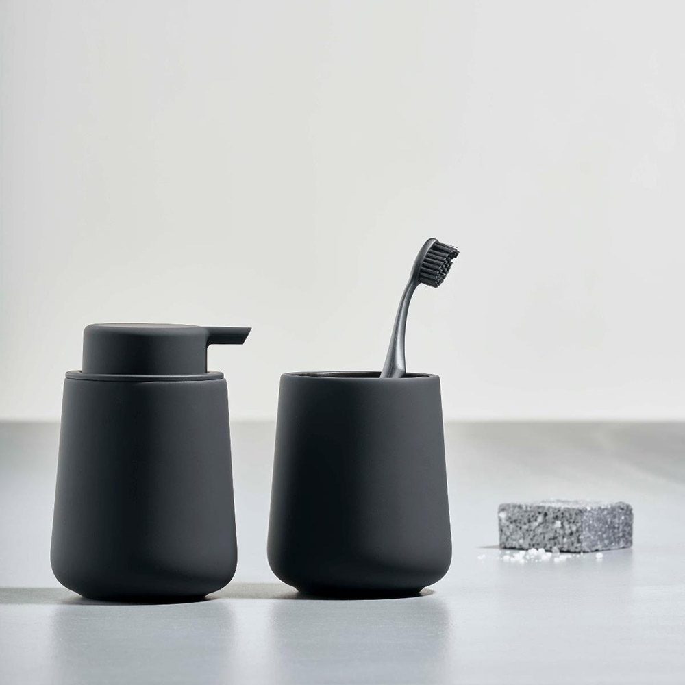 ZONE DENMARK Nova One Soap Dispenser - Modern Touchless Automatic Liquid Soap Dispenser for Kitchen & Bathroom, Black - Perfect for Home, Office, and Restaurant Use