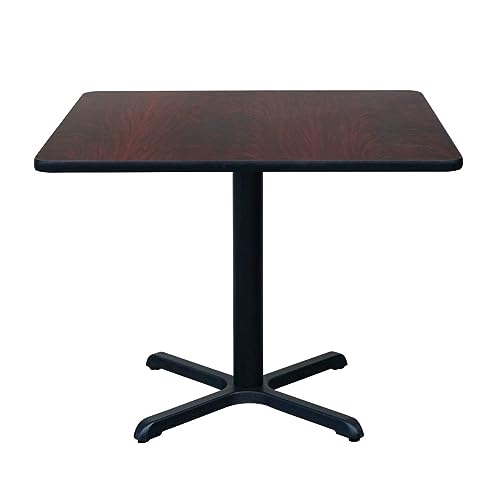 Commercial Black/Cherry Laminated Square Table Set - 30