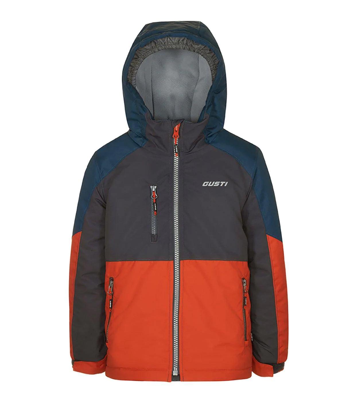 Gusti Lambert Winter Snowsuit for Kids - Warm & Waterproof Orange Snow Suit - Perfect for Skiing, Snowboarding & Outdoor Winter Play
