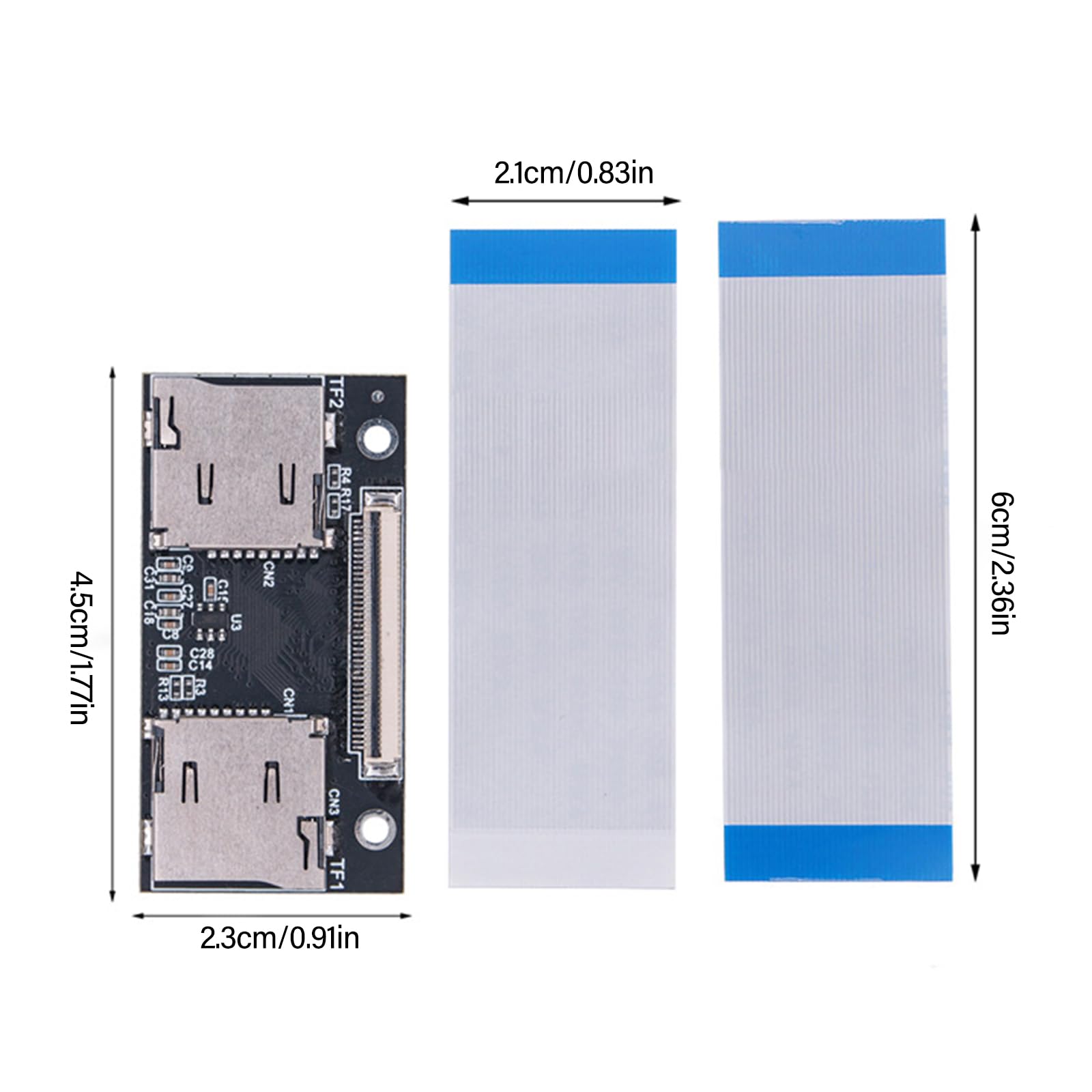 Hot Swappable Dual TF to 40-Pin Card Reader - Memory Card Adapter for Photography, Expand Storage for DSLR Cameras & Action Cameras - Perfect for Travel, Vlogging & Professional Photography