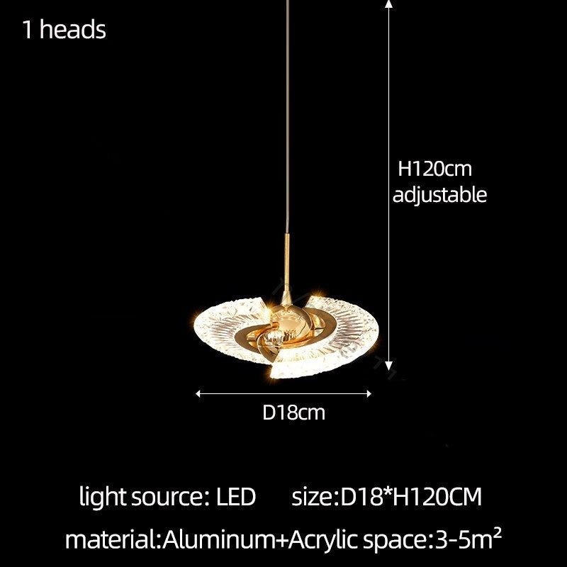 Stylish UFO Pendant Chandelier - Modern LED Ceiling Light Fixture for Living Room, Bedroom & Dining Room | Energy Efficient Home Decor Lighting Solution for Indoor Spaces