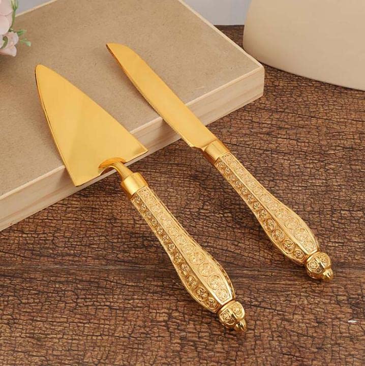 Elegant Wedding Cake Knife and Server Set - Stainless Steel Cake Cutting Serving Set for Weddings, Anniversaries & Special Events - Perfect for Cake Cutting Ceremonies and Dessert Serving