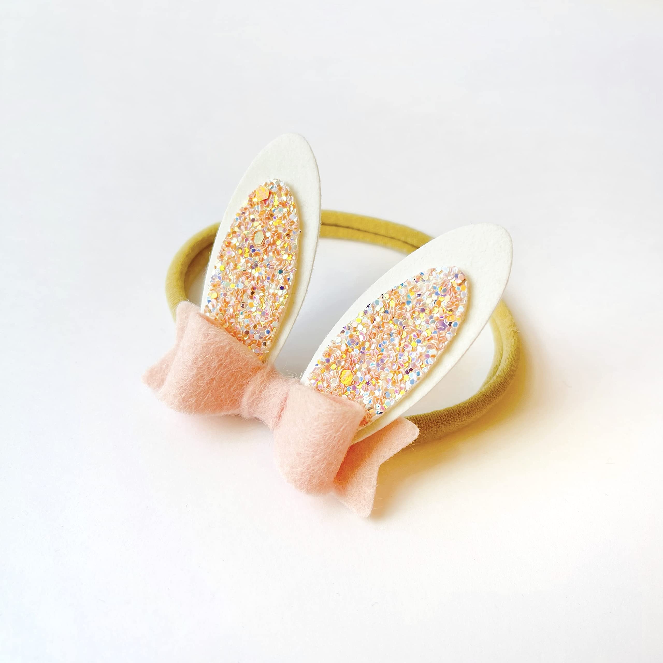 Baby Bunny Ears Headband - Soft Nylon Easter Hair Bow for Infants & Toddlers | Perfect for Easter Photos, Spring Celebrations & Newborn Photoshoots