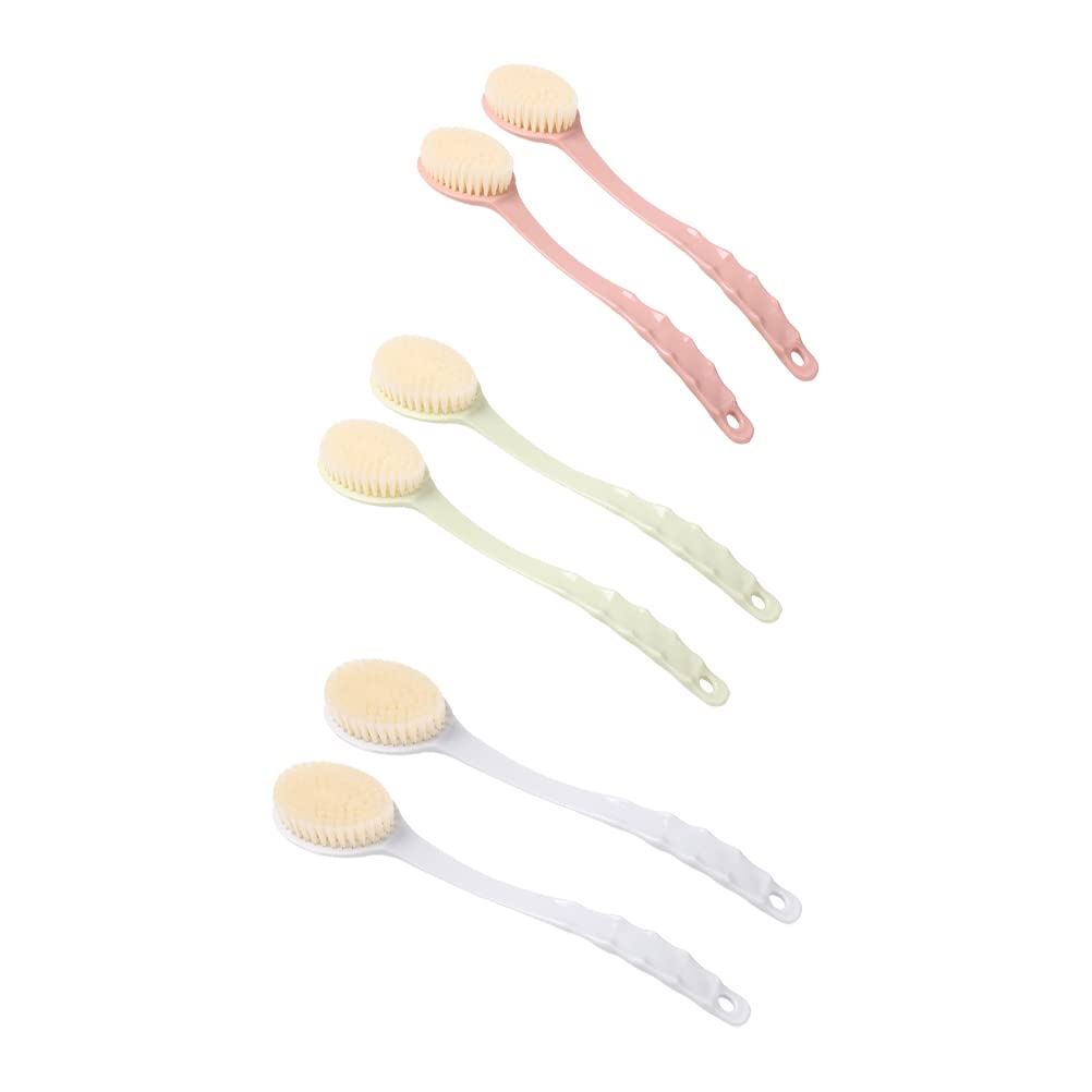 6 Pcs Long-handle Cleaning Brushes for Home & Massage Use
