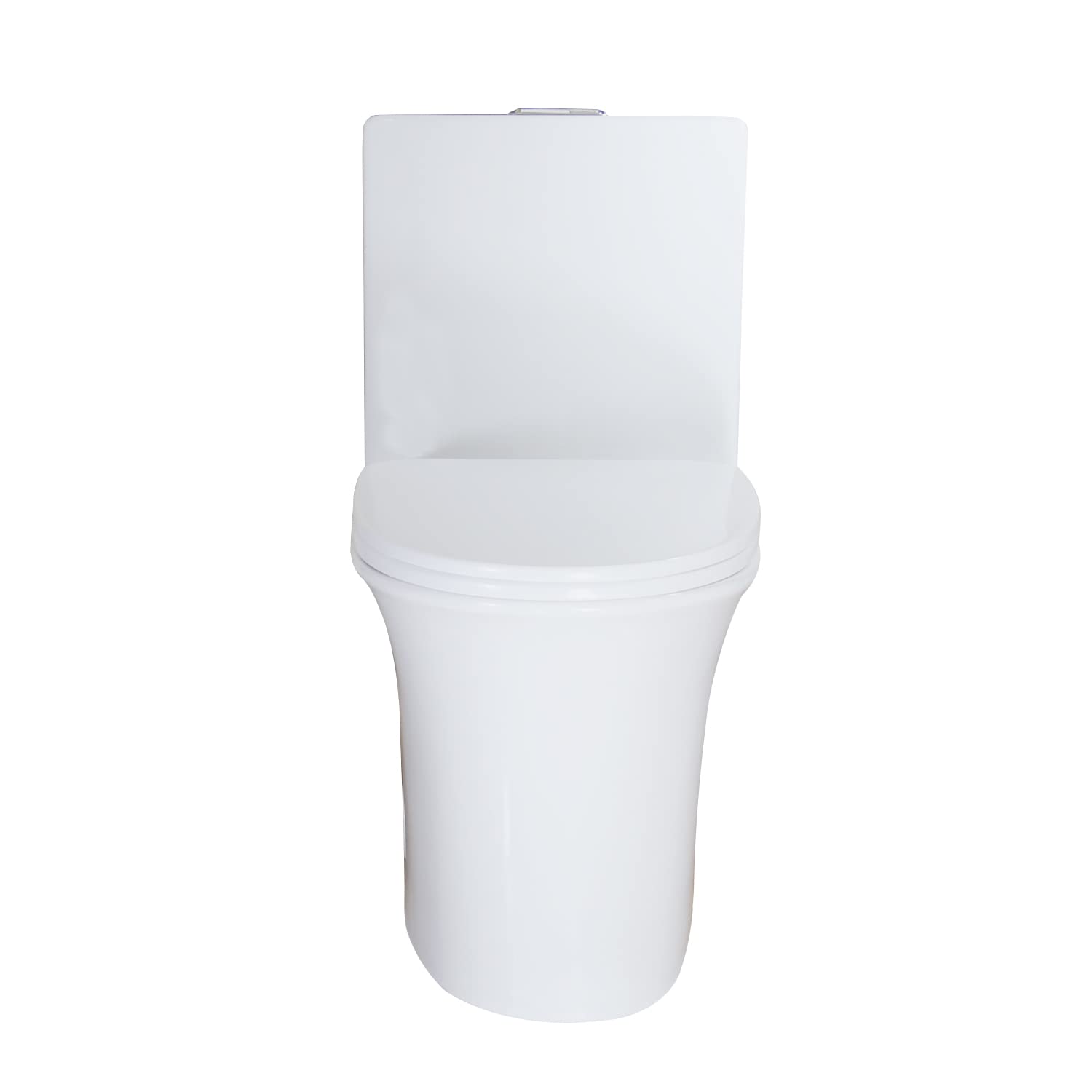 WinZo Modern Elongated One Piece Toilet with Tornado Dual Flush & Soft Closing Seat - White | Water-Efficient Bathroom Upgrade for Homes & Apartments