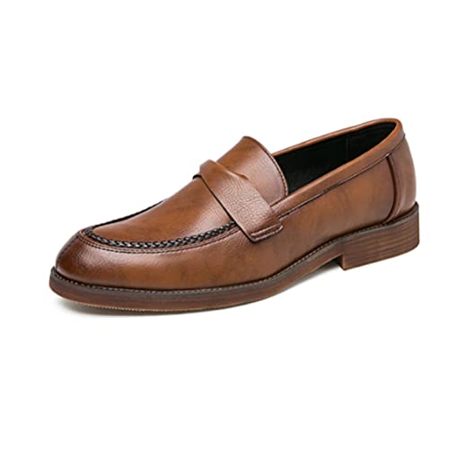 Men's Classic Penny Loafers - British Slip-On Leather Shoes for Business Casual | Comfortable & Stylish Dress Shoes for Office, Travel & Formal Occasions