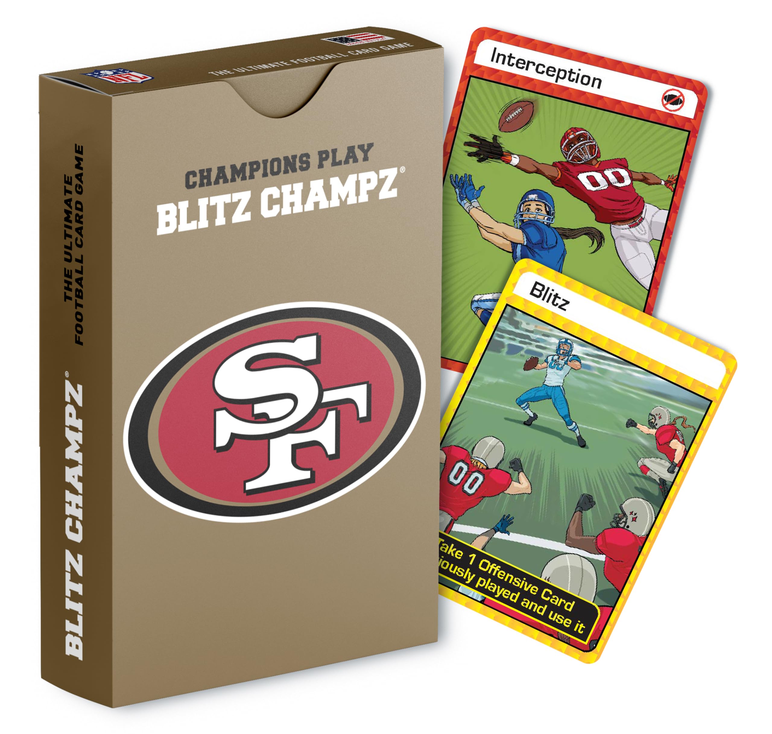 Blitz Champz San Francisco 49ers NFL Football Card Game - Fun Family & Party Game for Kids, Adults & 49ers Fans - Perfect for Game Nights, Birthday Gifts & Football-Themed Events