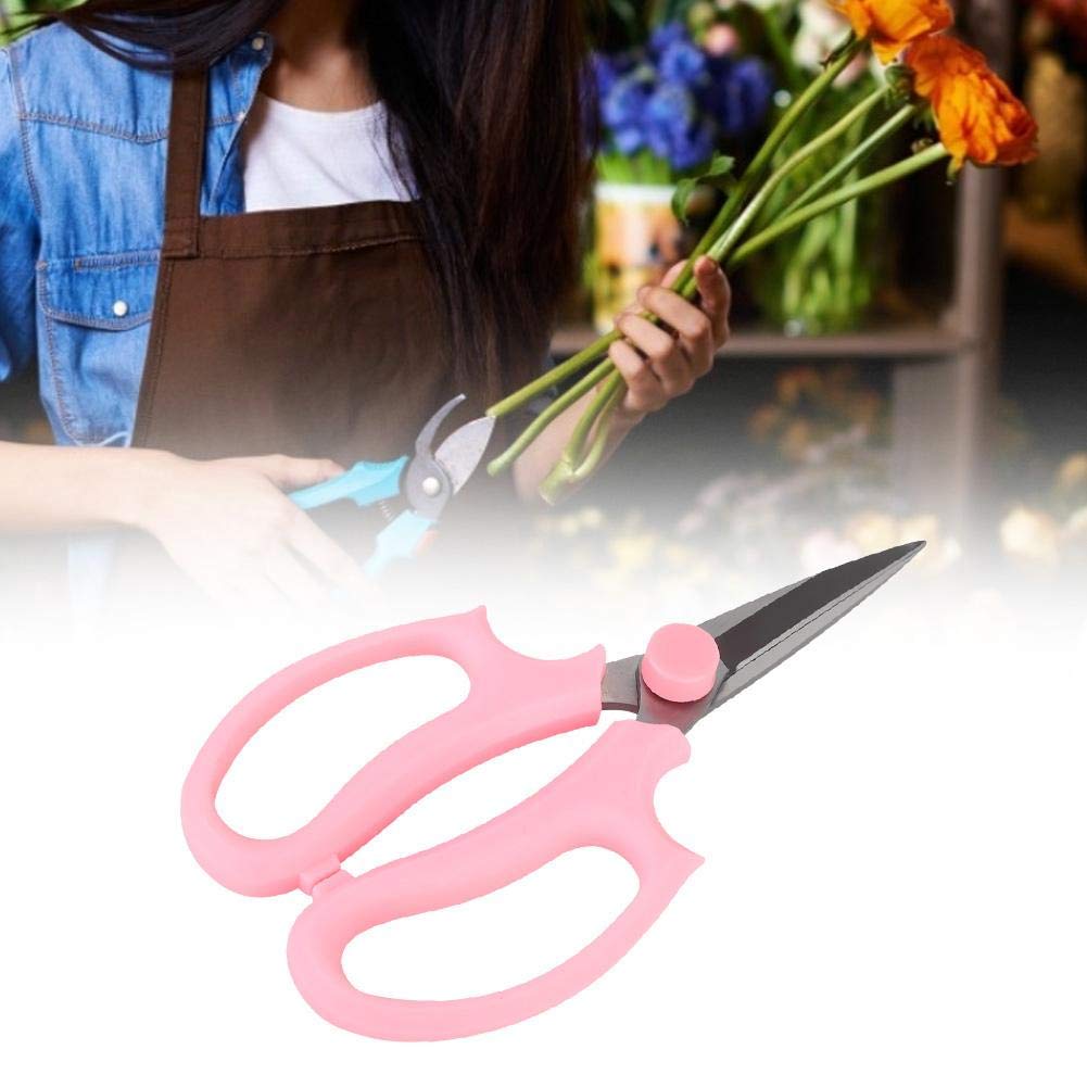 Floral Scissors - Pink Pruning Shears for Gardening, Flower Cutting, and Plant Trimming | Multi-Functional Garden Scissors for Florists, Gardeners, and DIY Enthusiasts | Perfect for Bouquets, Herbs, and Indoor Plants