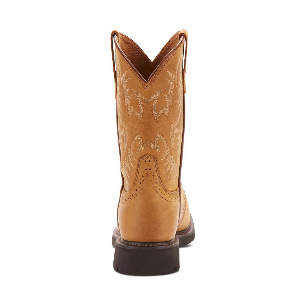 Sierra Saddle Soft Toe Boot in Aged Bark - Durable Work Boots for Men, Comfortable Western Cowboy Boots for Outdoor Riding, Hiking & Ranch Work