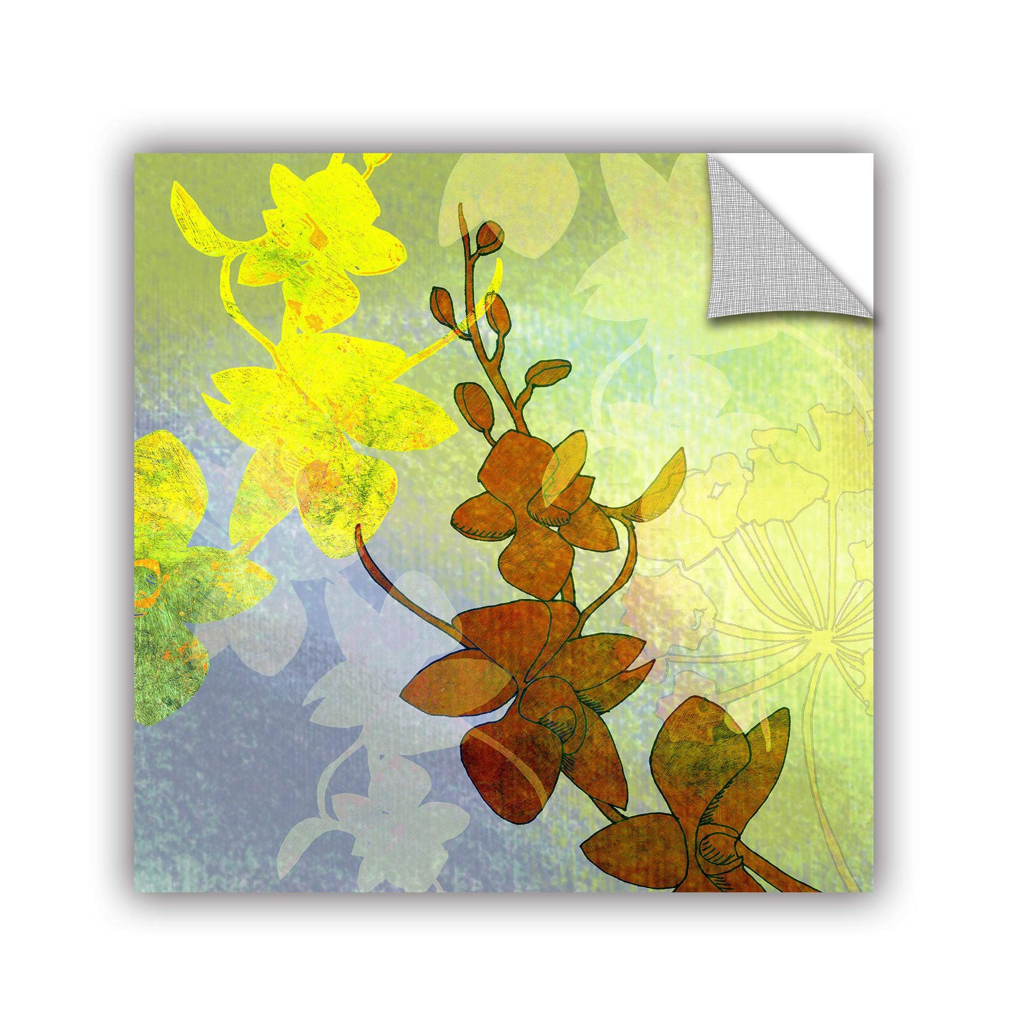 ArtWall ArtAppealz Jan Weiss 'Orchid Shadow' Removable Wall Mural - 36x36 Inches - Peel & Stick Wall Art for Living Room, Bedroom, Office Decor