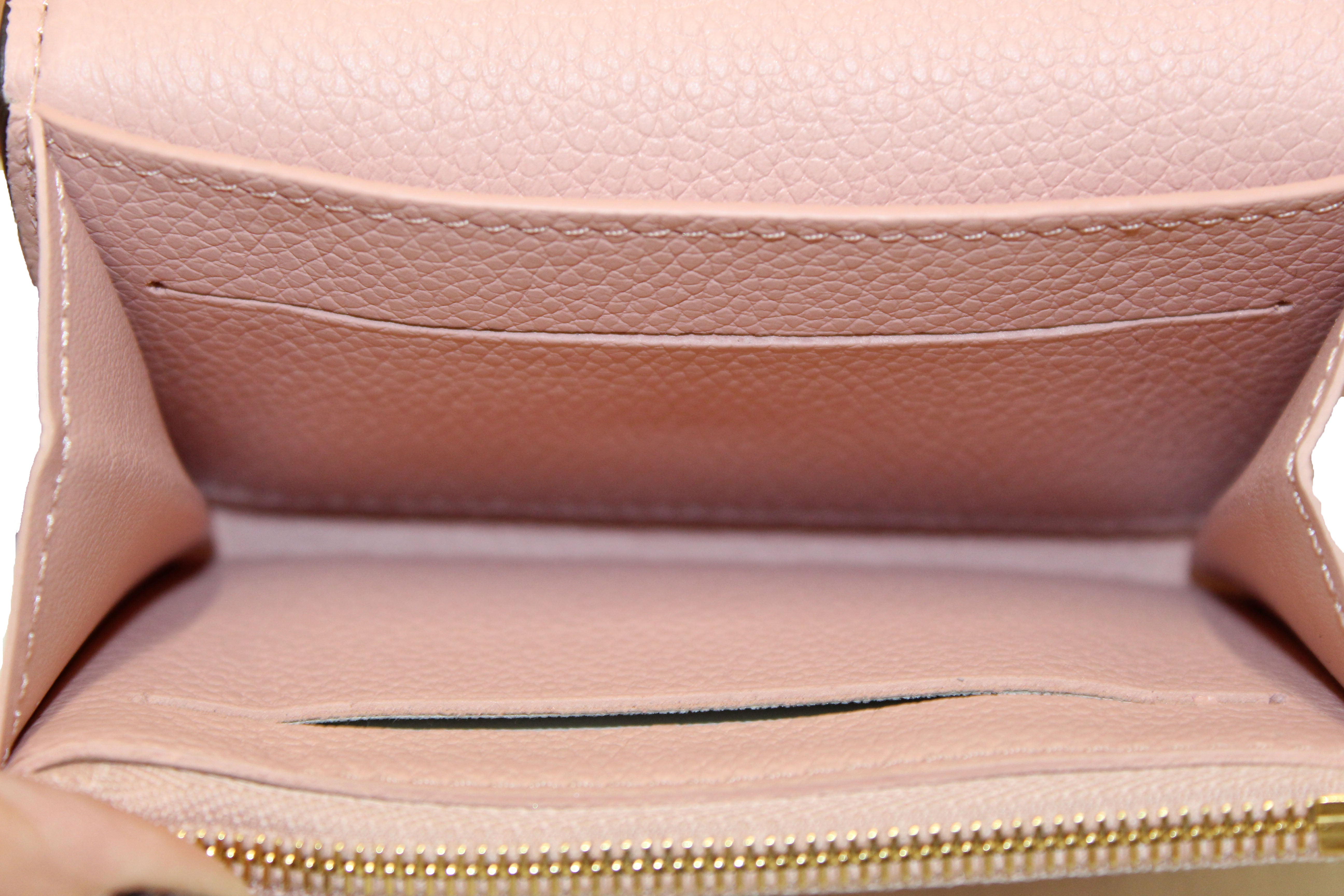 Authentic Louis Vuitton Pink Monogram Empreinte Leather Rosalie Coin Purse & Wallet - Stylish Compact Card Holder for Women, Perfect for Everyday Use, Travel & Gift Giving