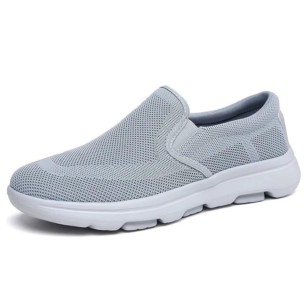 TIOSEBON Men's Breathable Mesh Slip-On Loafers - Lightweight Walking Shoes for Work, Driving & Tennis | Comfortable Casual Shoes for Daily Wear & Outdoor Activities
