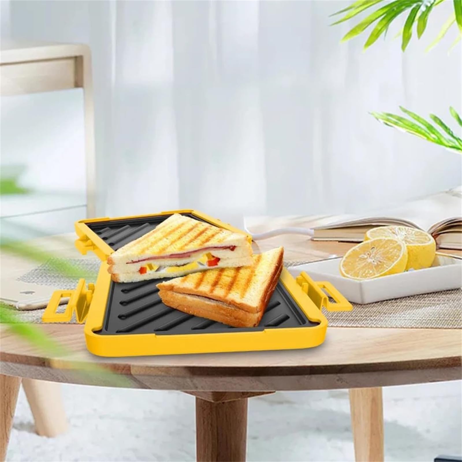 Microwave Toastie Maker - Adjustable Silicone Straps, No Electricity Needed, Wireless Sandwich Maker for Quick & Easy Meals - Perfect for Dorms, Offices & Camping (Red)