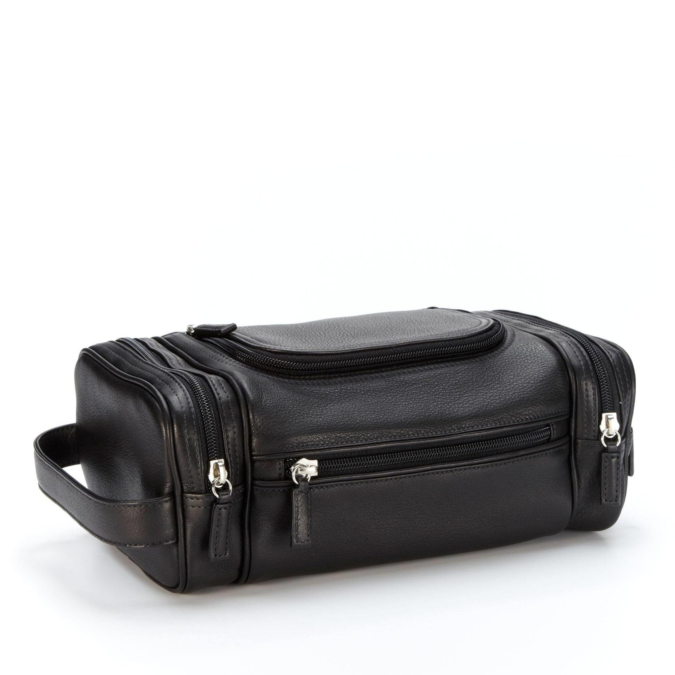 Premium Leather Multi-Pocket Toiletry Bag for Men & Women - Travel Organizer for Cosmetics, Grooming Essentials & Toiletries - Perfect for Vacation, Business Trips & Gym