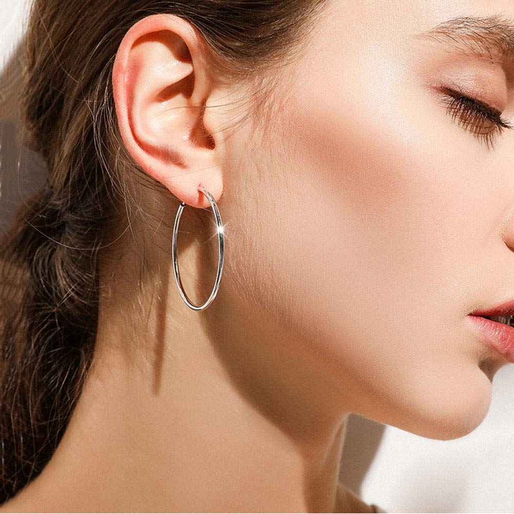 Spiritlele 24 Pairs Silver Hoop Earrings for Women - Lightweight Cubic Zirconia Stud & Dangle Earring Multipack Set | Perfect for Everyday Wear, Parties & Gifts