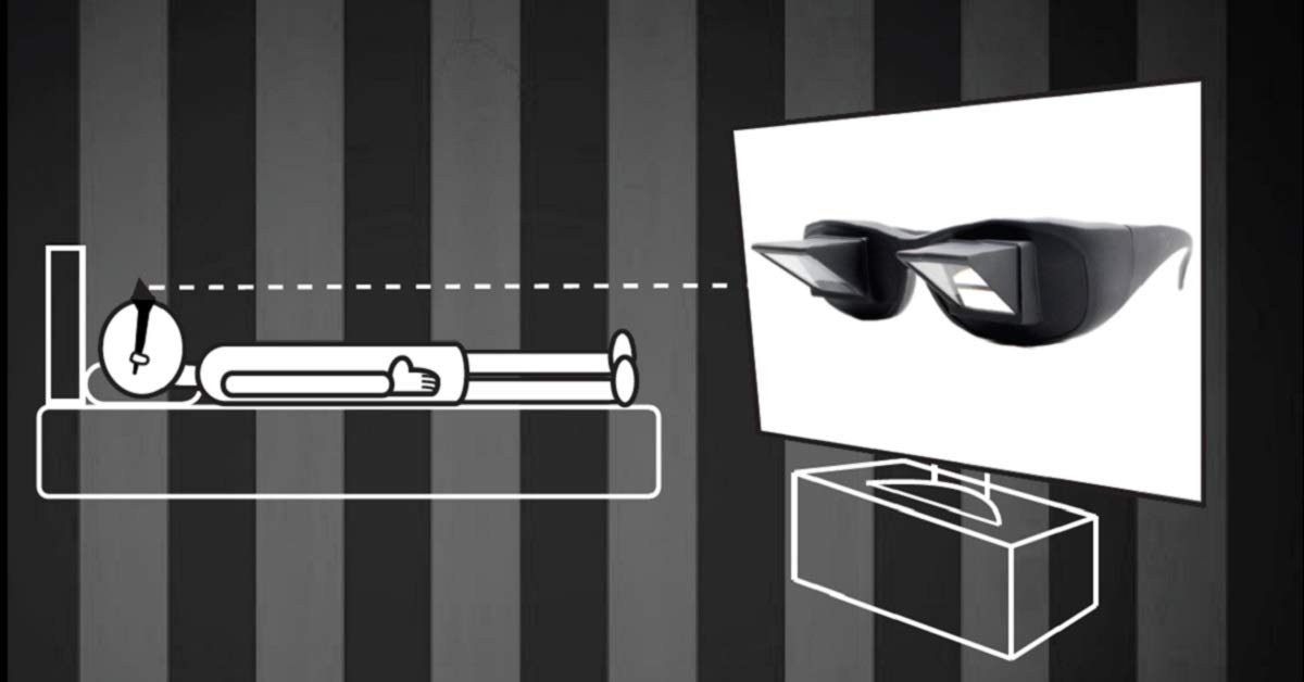 Lazy Glasses Horizontal Reader Periscope Mirror Glasses - Watch TV in Bed Hands-Free | Perfect for Reading, Gaming & Relaxing in Bed or on the Couch