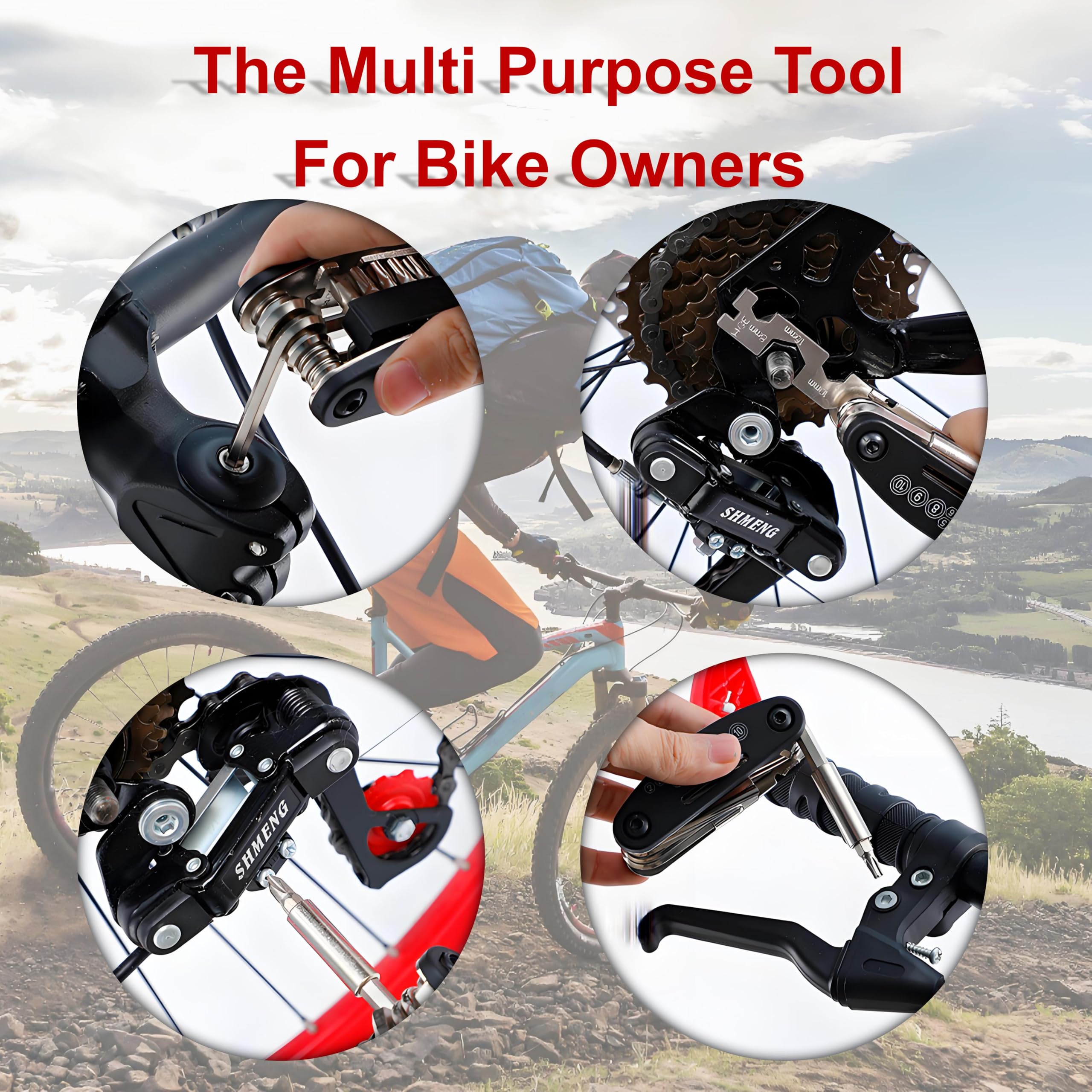 36-in-1 Multi-Function Bike Repair Tool Kit - Portable Foldable Cycling Multitool with (2+2) Tire Levers for Road & Mountain Bikes - Perfect for On-the-Go Repairs & Emergency Fixes