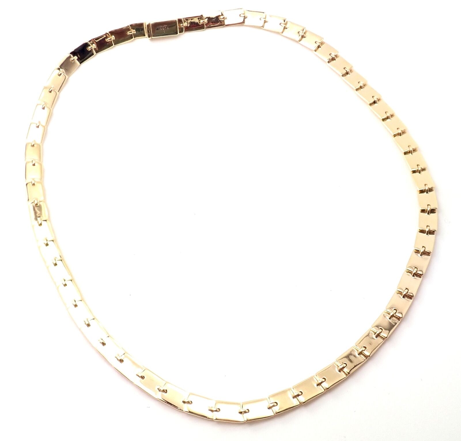 Authentic Gucci 18k Yellow Gold Diamond Tennis Necklace - Luxury Women's Jewelry for Parties, Weddings & Special Occasions