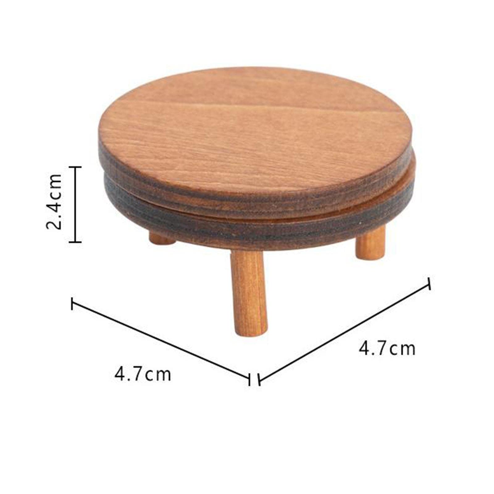 1/12 Scale Miniature Wooden Desk - Realistic Round Dollhouse Furniture for DIY Crafts, Home Decor & Collectibles - Perfect for Dollhouse Miniatures, Model Displays & Gift Ideas