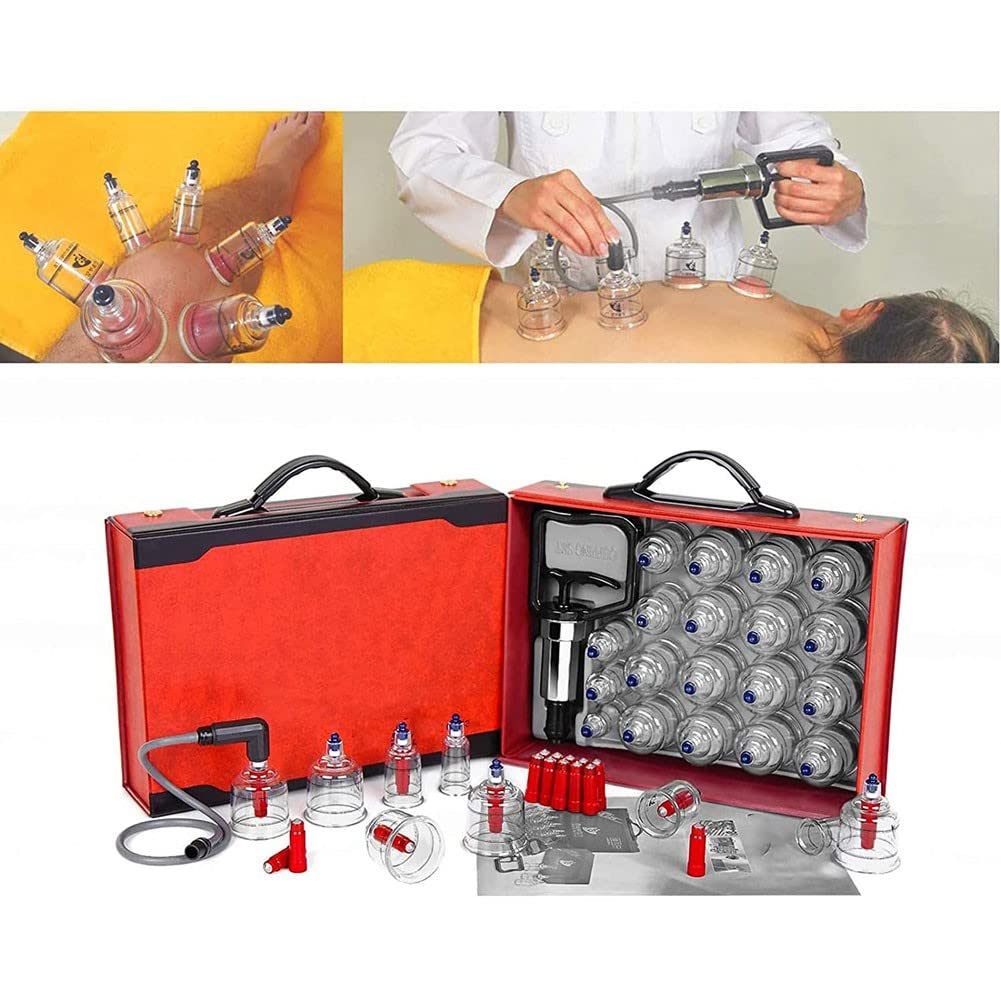 Professional Cupping Therapy Set - Glass Massage Cups for Face & Body - Chinese Acupuncture Cupping Kit for Pain Relief & Relaxation - Perfect for Home Spa, Physical Therapy, and Beauty Treatments