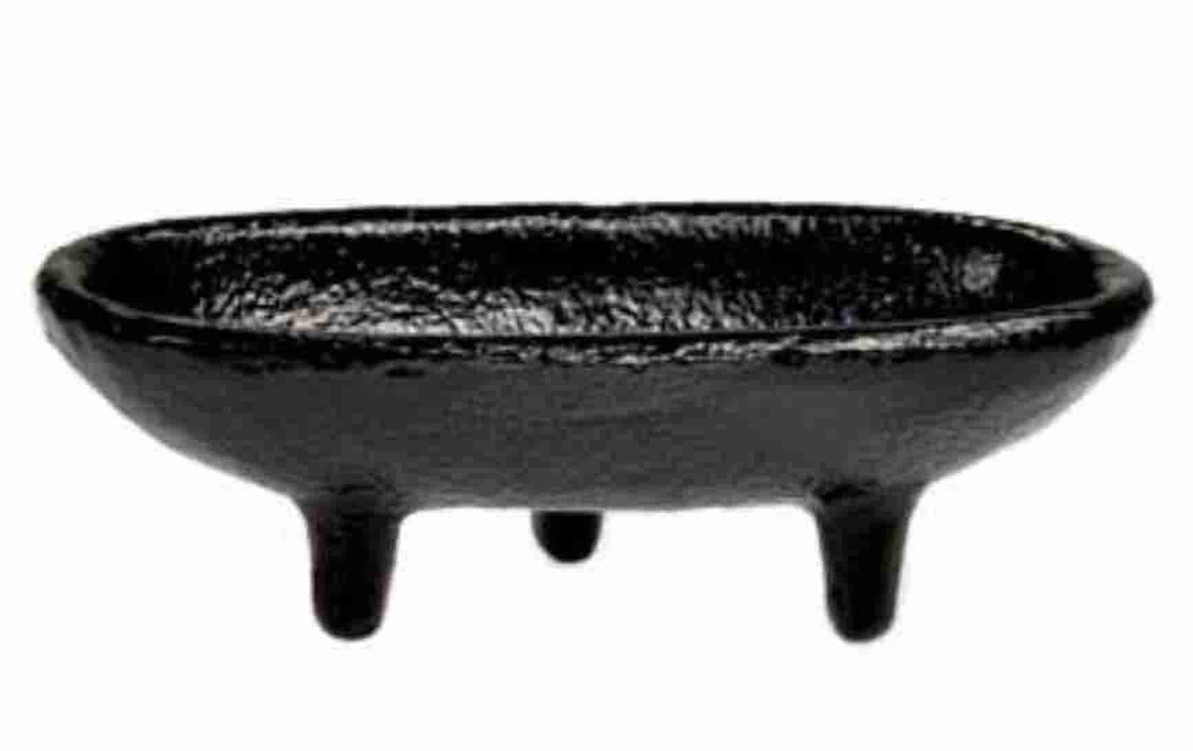 Iron Smudge Bowl & Incense Burner - Handcrafted Ceramic Sage Burner for Cleansing & Meditation - Perfect for Yoga, Aromatherapy & Spiritual Rituals (IBBR69)