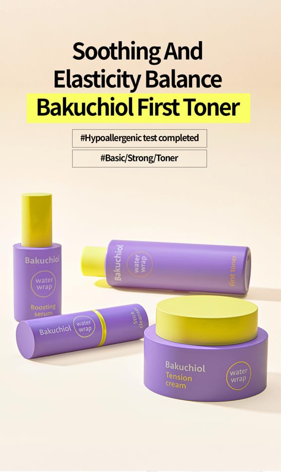 CHARMZONE Bakuchiol WaterWrap First Toner - 99% Pure Bakuchiol Retinol Alternative with Triple Collagen for Firming & Revitalizing | Pore Minimizing Korean Skincare (7.1 fl.Oz/210ml) | Perfect for Anti-Aging Routine & Nighttime Skin Hydration