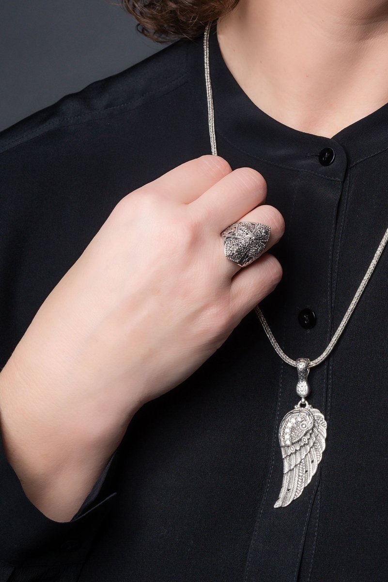 Redemption Cross Ring - Janyl Adair Sterling Silver Religious Jewelry for Women | Christian Faith Gifts, Baptism, Confirmation & Everyday Wear