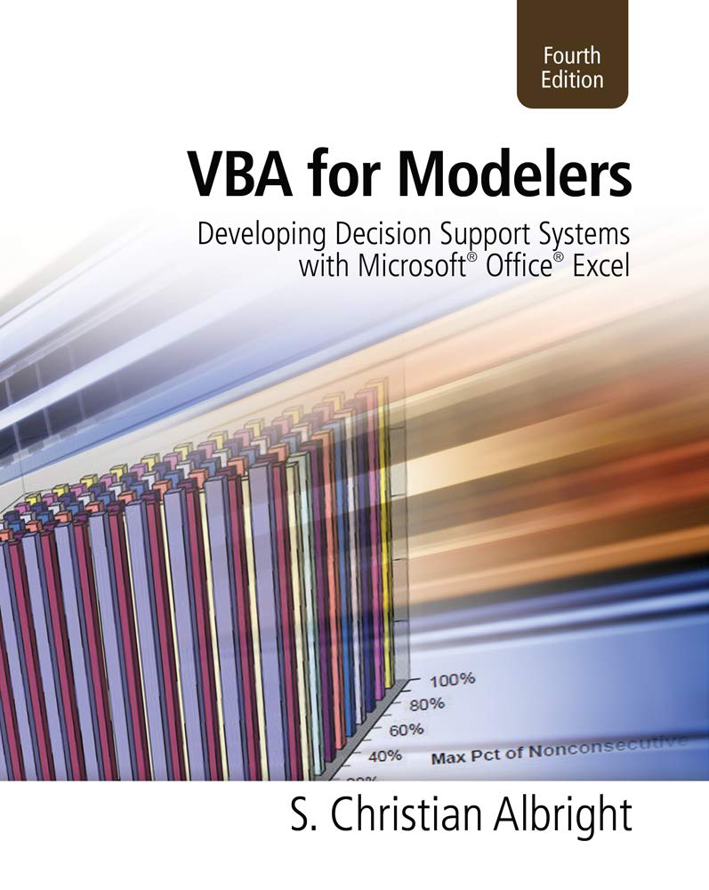 VBA for Modelers: Decision Support Systems Development with Microsoft Office Excel & Printed Access Card | Business Analytics & Data Modeling Tool
