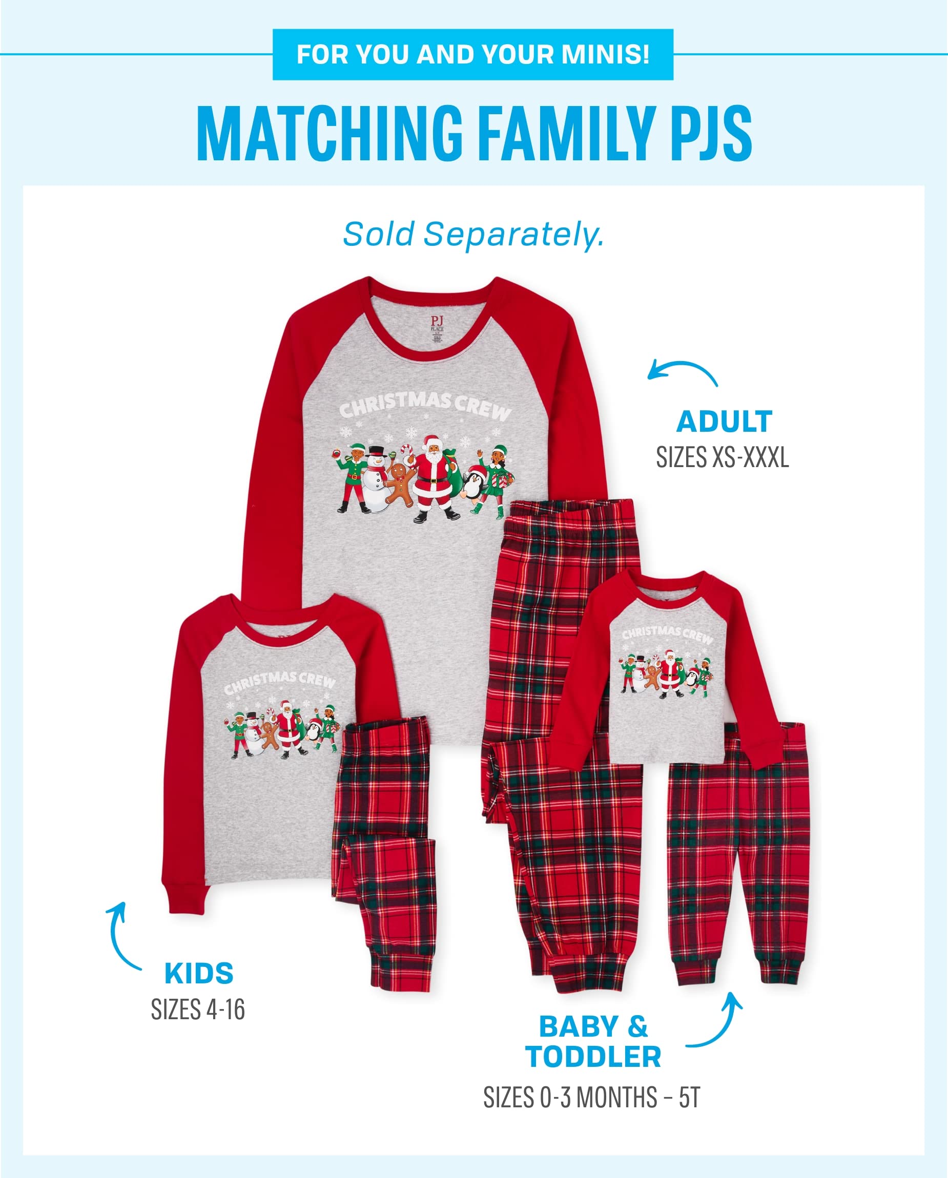 Kids' Christmas Pajama Sets - Family Matching Cotton Pajamas for Holiday Photos