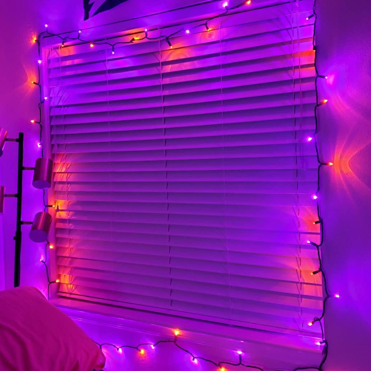Dazzle Bright Fairy String Lights - 20FT 60 LED Copper Wire Battery Operated Waterproof Lights for Halloween, Indoor Home, Outdoor Patio, Yard Party Decorations (Purple and Orange, 1 Pack) | Perfect for Christmas, Weddings, Bedroom, Garden & DIY Home Decor
