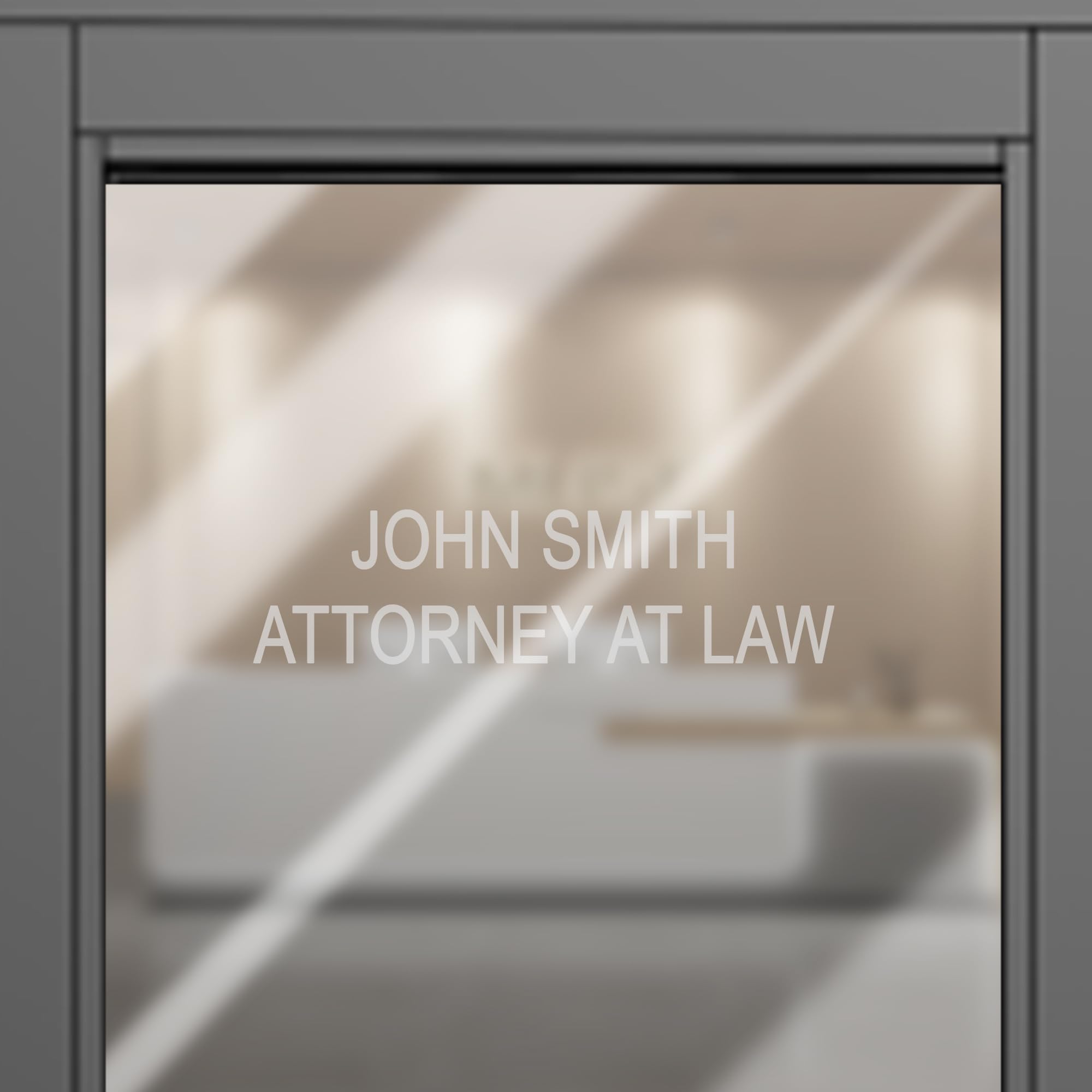 Custom Etched Glass Vinyl Decal - Personalized Frosted Window Sticker - VWAQ-CS2 (1/2