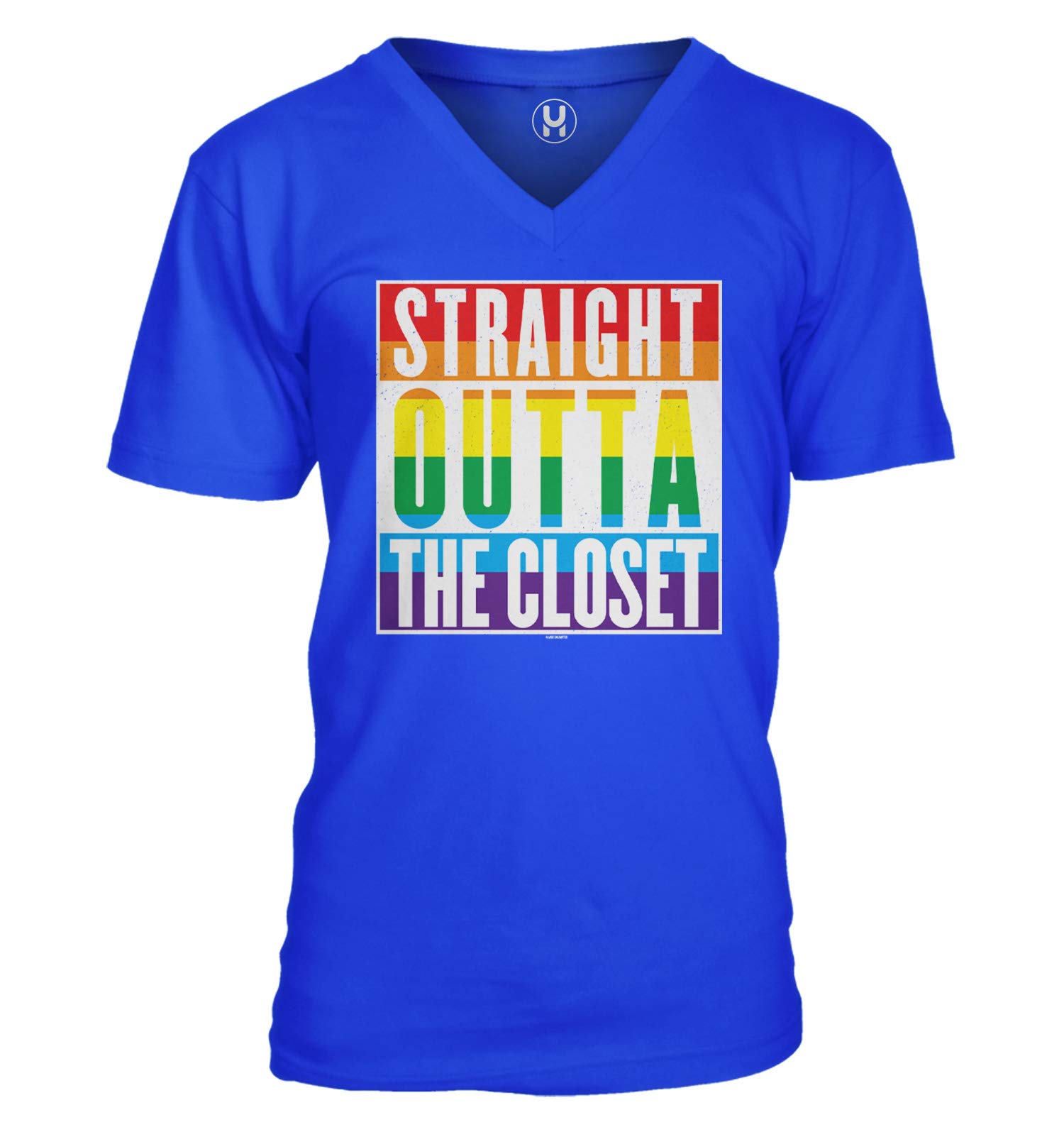 Haase Unlimited Straight Outta The Closet Gay Pride Unisex V-Neck T-Shirt - LGBTQ+ Pride Apparel for Men & Women - Perfect for Pride Parades, Festivals & Everyday Wear