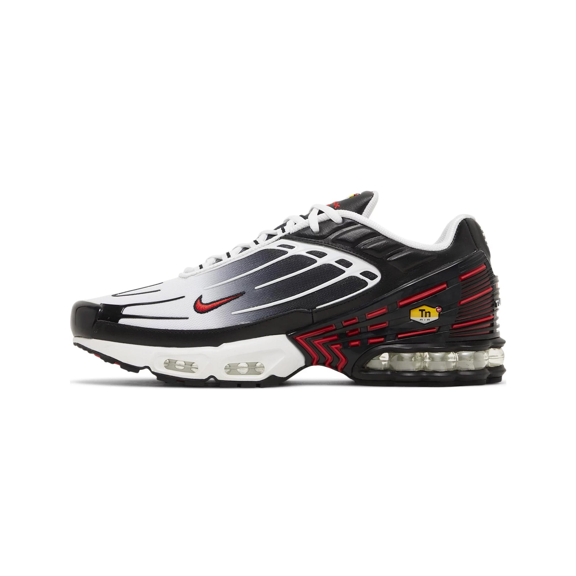 Nike Air Max TN Plus 3 Men's Running Shoes - Black/Red (2021) | Comfortable Cushioned Sneakers for Jogging, Gym Workouts & Casual Wear