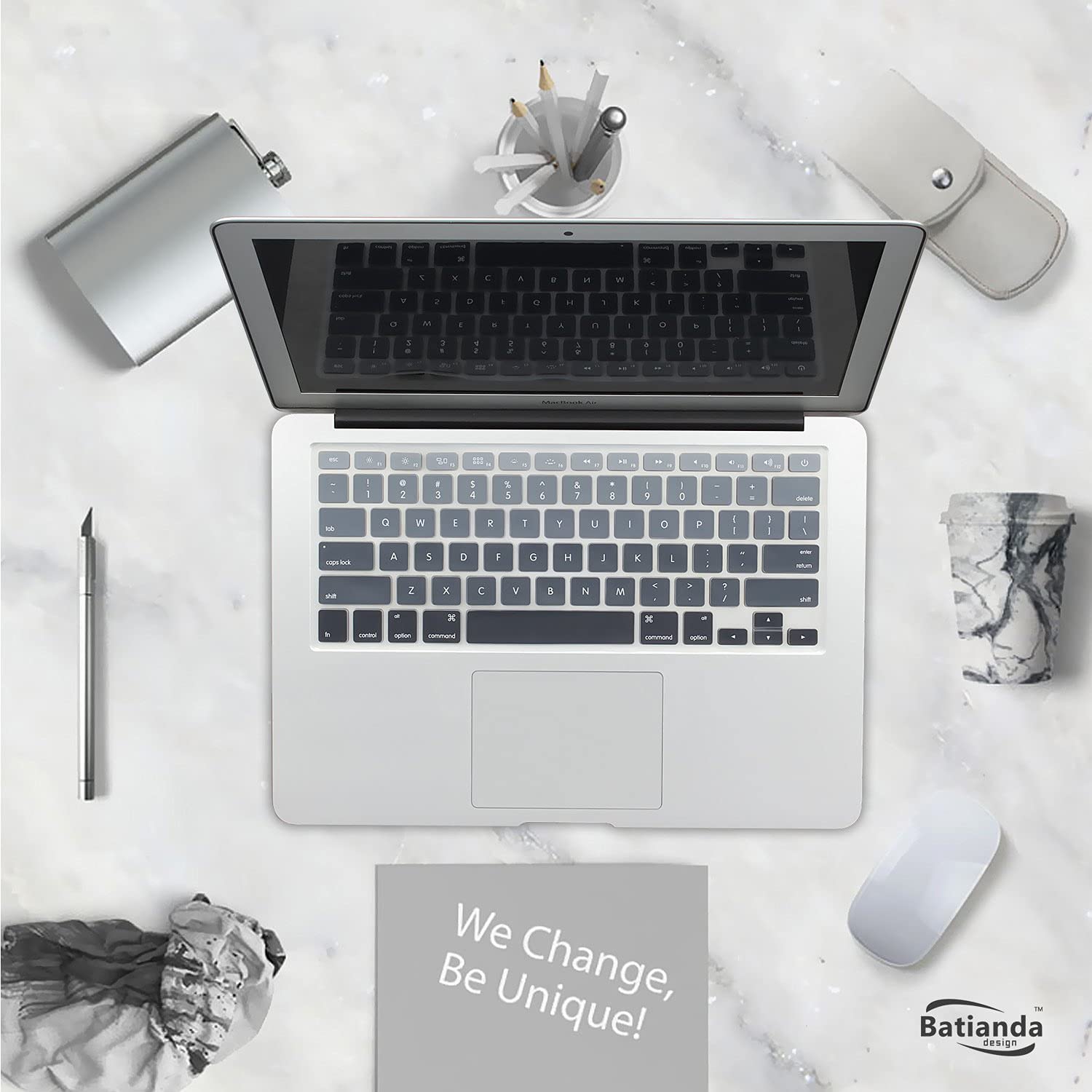 Batianda Ombre Color Silicone Keyboard Cover Protector for MacBook Air 13