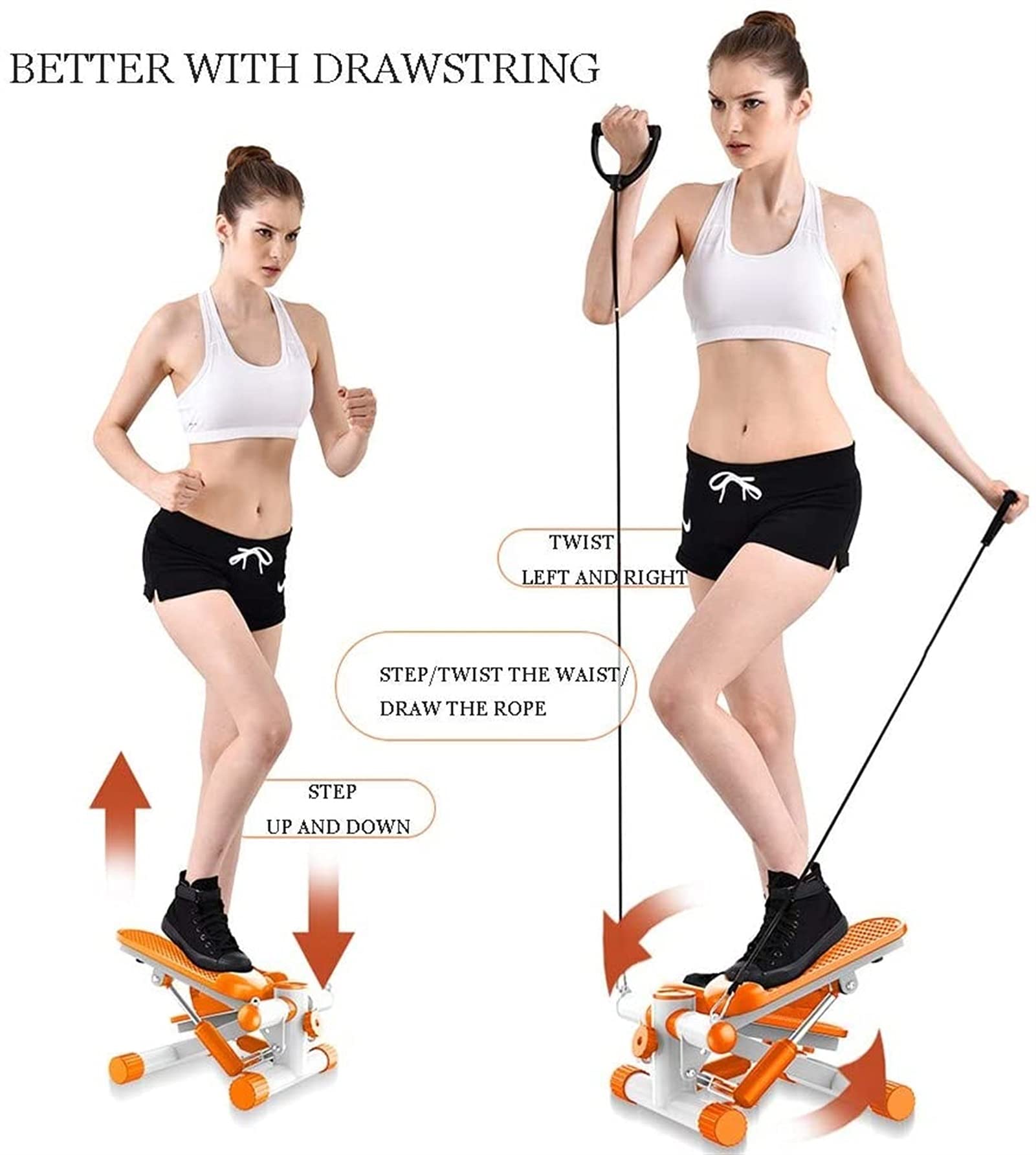 Mini Stepper Machine with LCD Display & Resistance Bands - Adjustable Up-Down Stepper for Home Workouts, Cardio Training & Full-Body Exercise - Ideal for Beginners & Advanced Users - Compact Home Gym Equipment (Blue) - Perfect for Small Spaces, Office Workouts & Postpartum Recovery