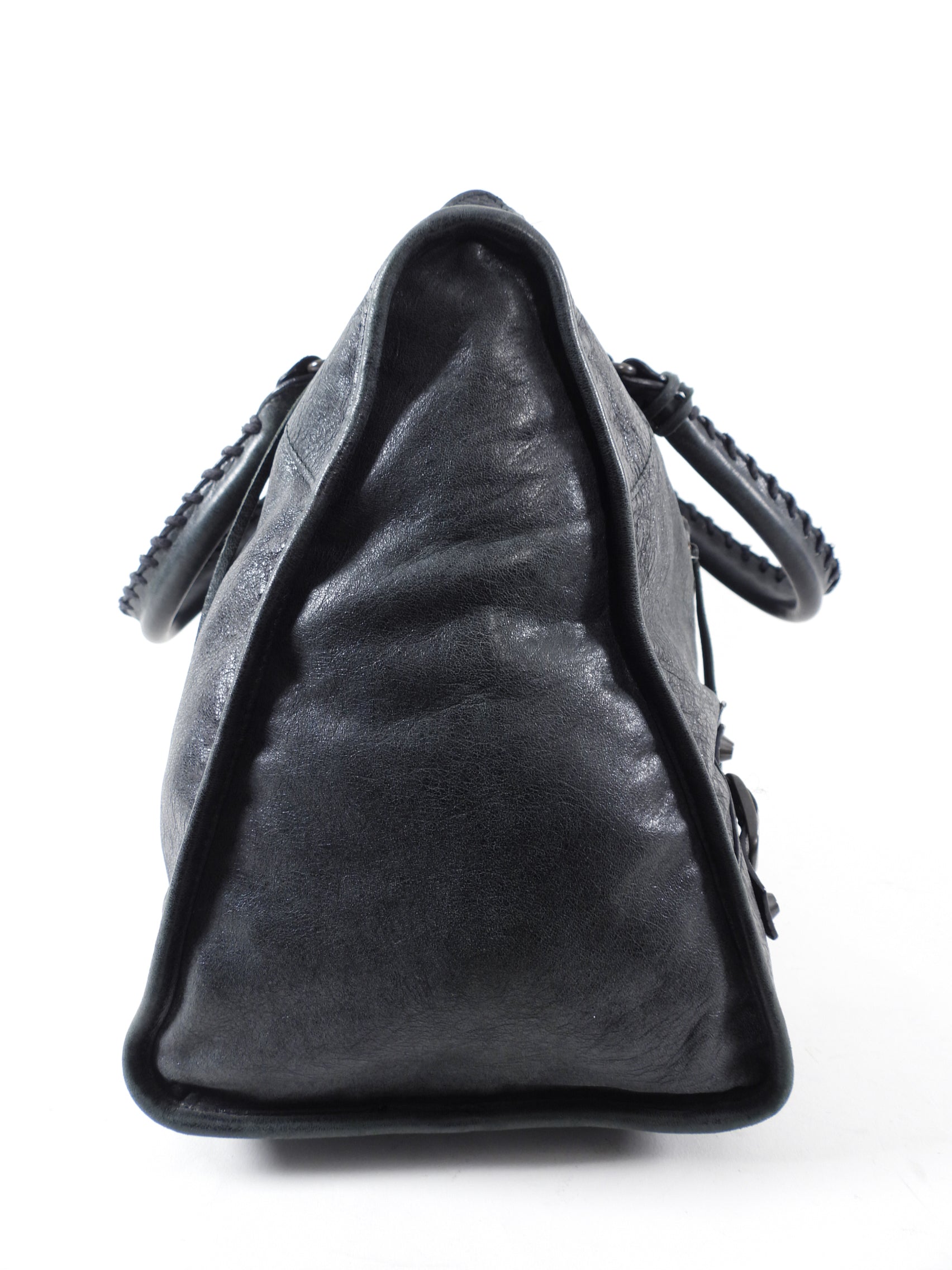 Balenciaga Black Leather City Work Bag for Women - Stylish & Spacious Designer Handbag for Work, Travel & Everyday Use