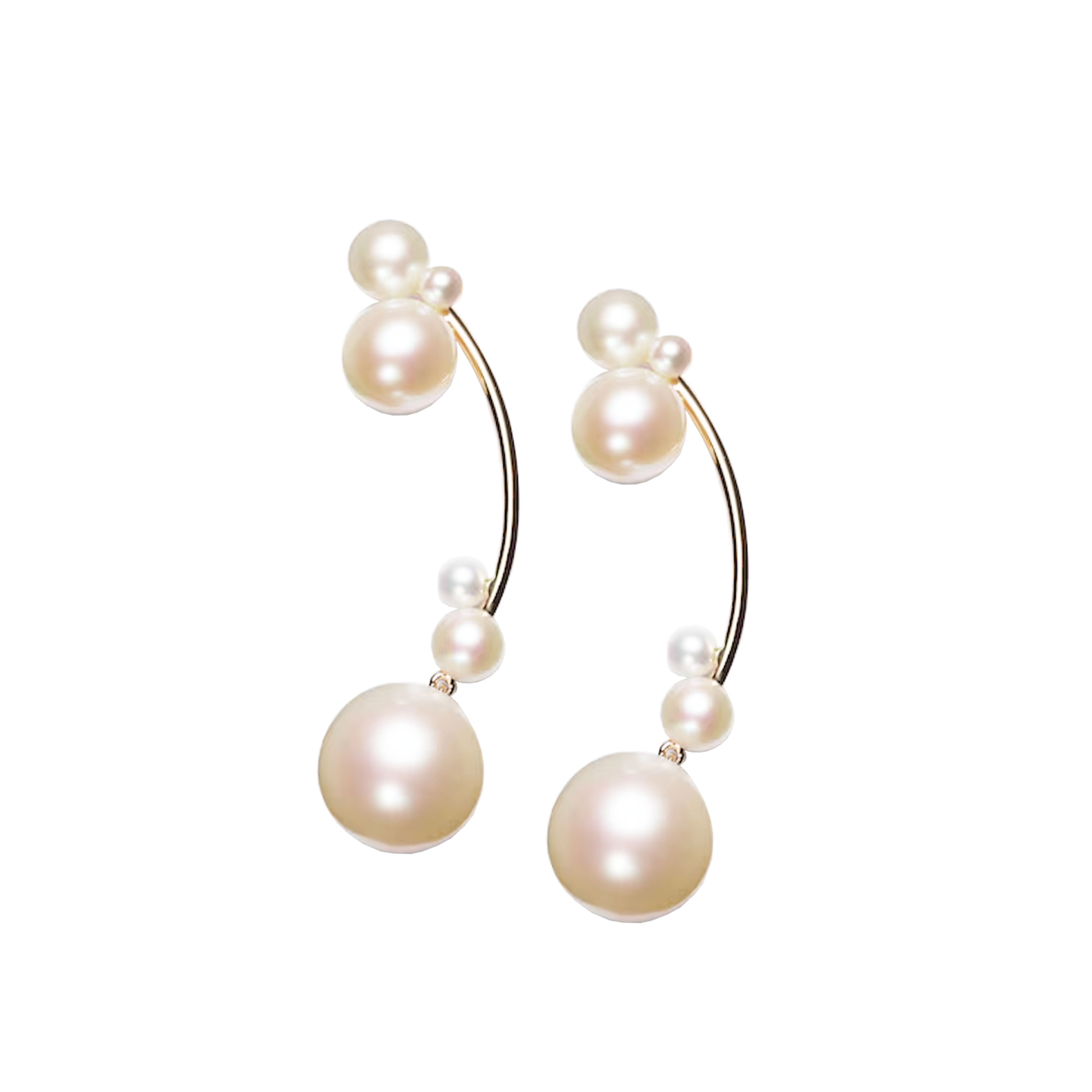 Sophie Bille Brahe Grand Stella Freshwater Pearl Bar Earrings - Elegant Pearl Jewelry for Women, Perfect for Weddings, Parties & Special Occasions