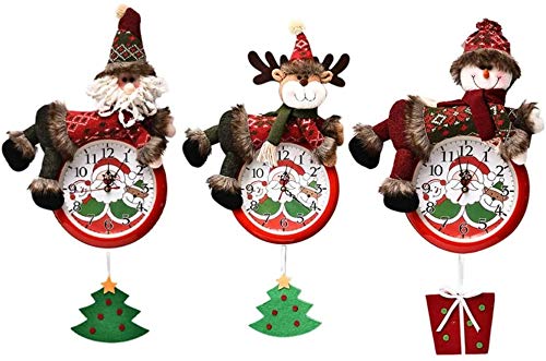 Santa Claus Christmas Wall Clock - Holiday Decor for Kids, Living Room & Home - Perfect for Festive Gifts & Seasonal Home Decoration