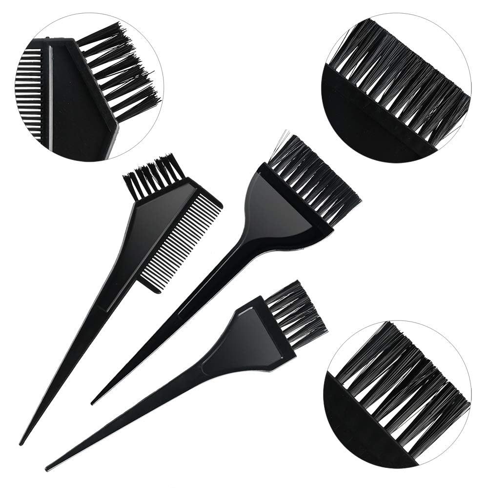 Ghelonadi Professional Hair Dye Kit - Double Sided Coloring Comb, Bleach Mixing Bowl & 3 Brushes with Apron - DIY Salon Highlighting & Hair Coloring Tools Set for Home Use (Perfect for Balayage, Highlights & Root Touch-Ups)