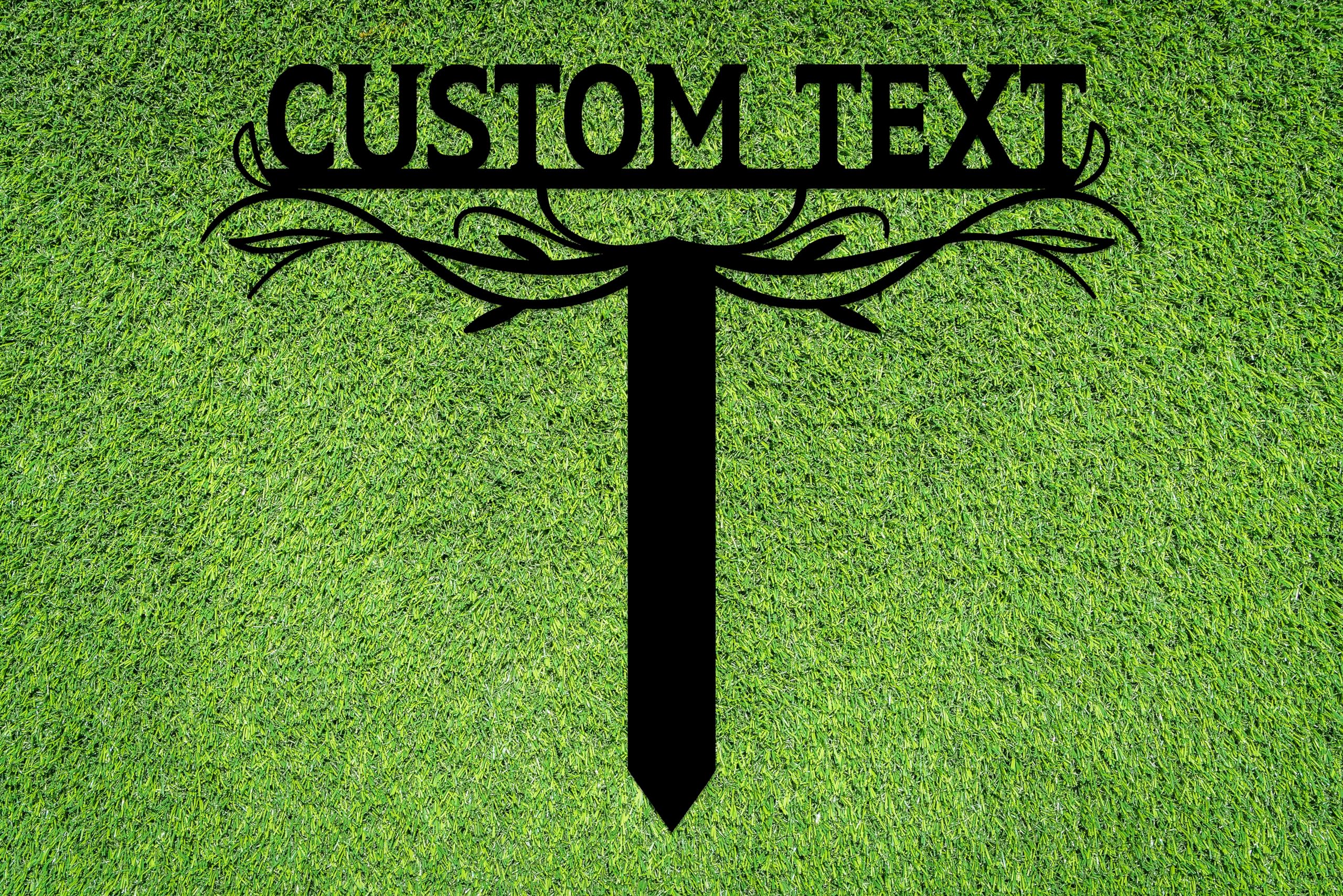 Custom Metal Text Garden Stake - Personalized Outdoor Garden Sign & Steel Yard Art for Lawn Decor, Housewarming Gift | Perfect for Garden Markers, Plant Labels & Home Landscaping