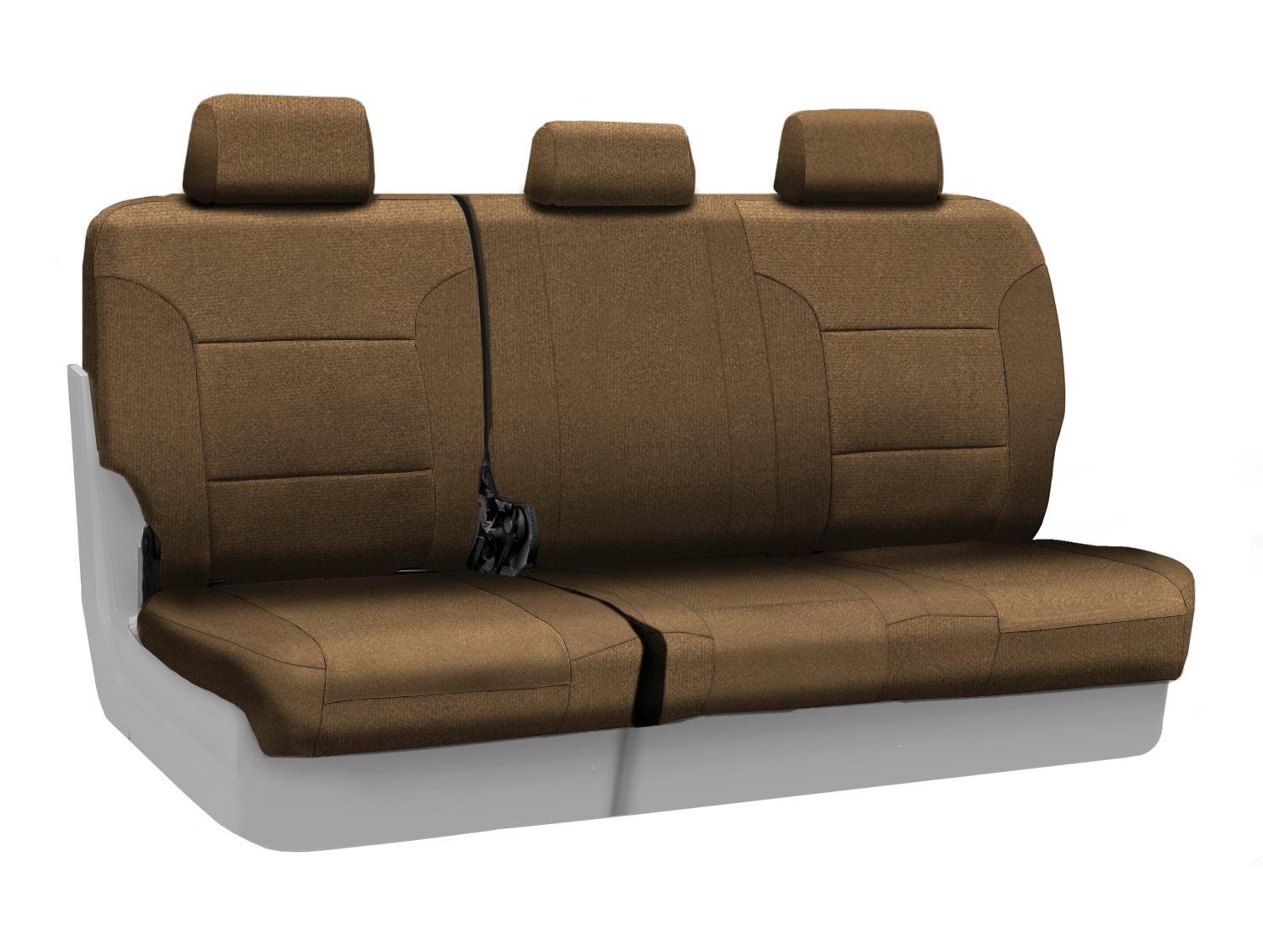 Premium Custom Fit Coverking Rear 60/40 Bench Seat Cover for Toyota Sienna - Velour Beige Fabric | Perfect for Family Road Trips & Daily Commutes