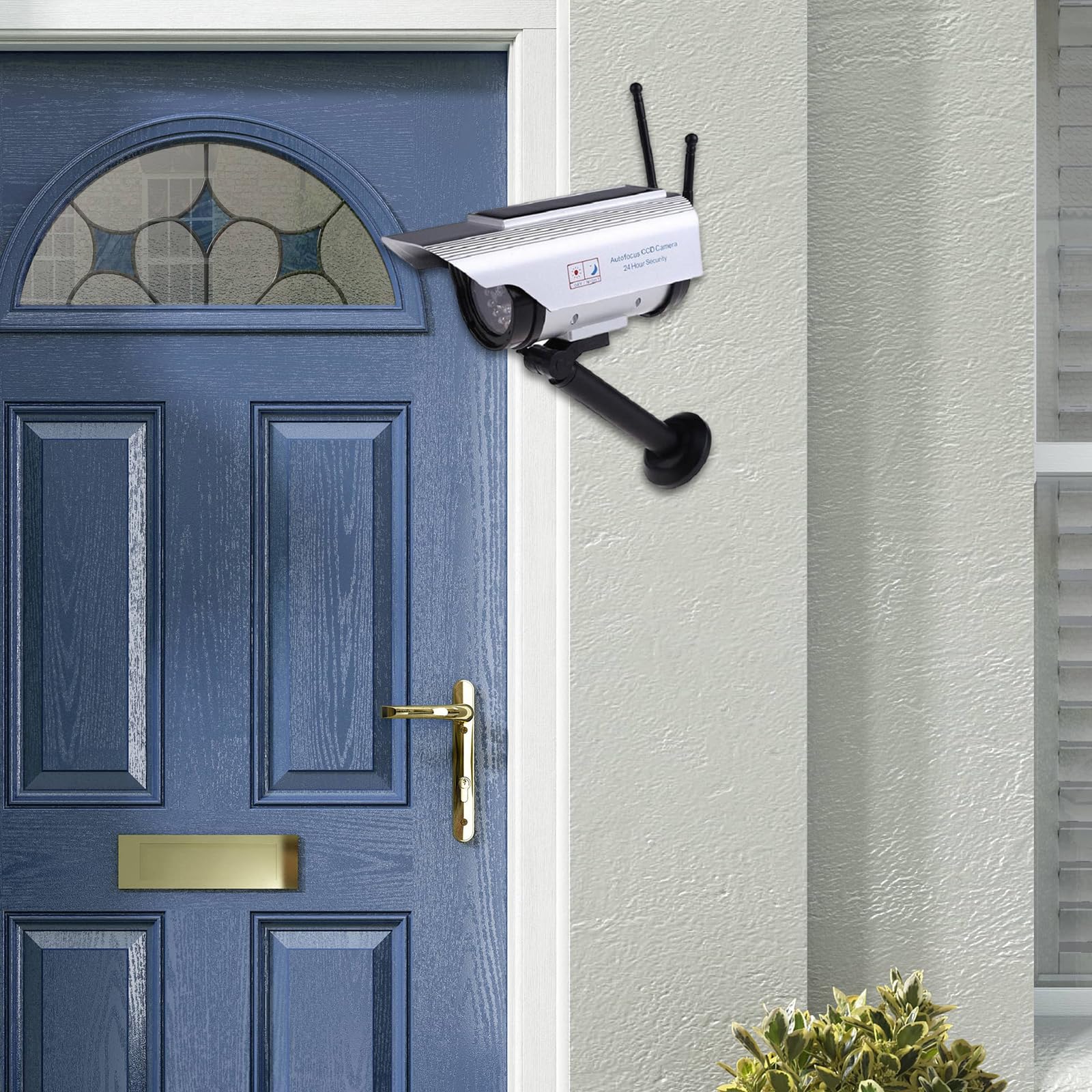 Fake Security Camera with LED Blinking Light - Dummy CCTV Surveillance Camera for Home & Business - Deter Burglars for Indoor/Outdoor Use