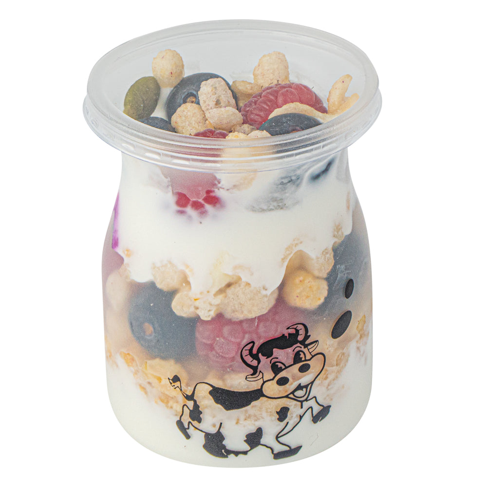 4 oz Clear Plastic Yogurt Cups with Lids - 2.25