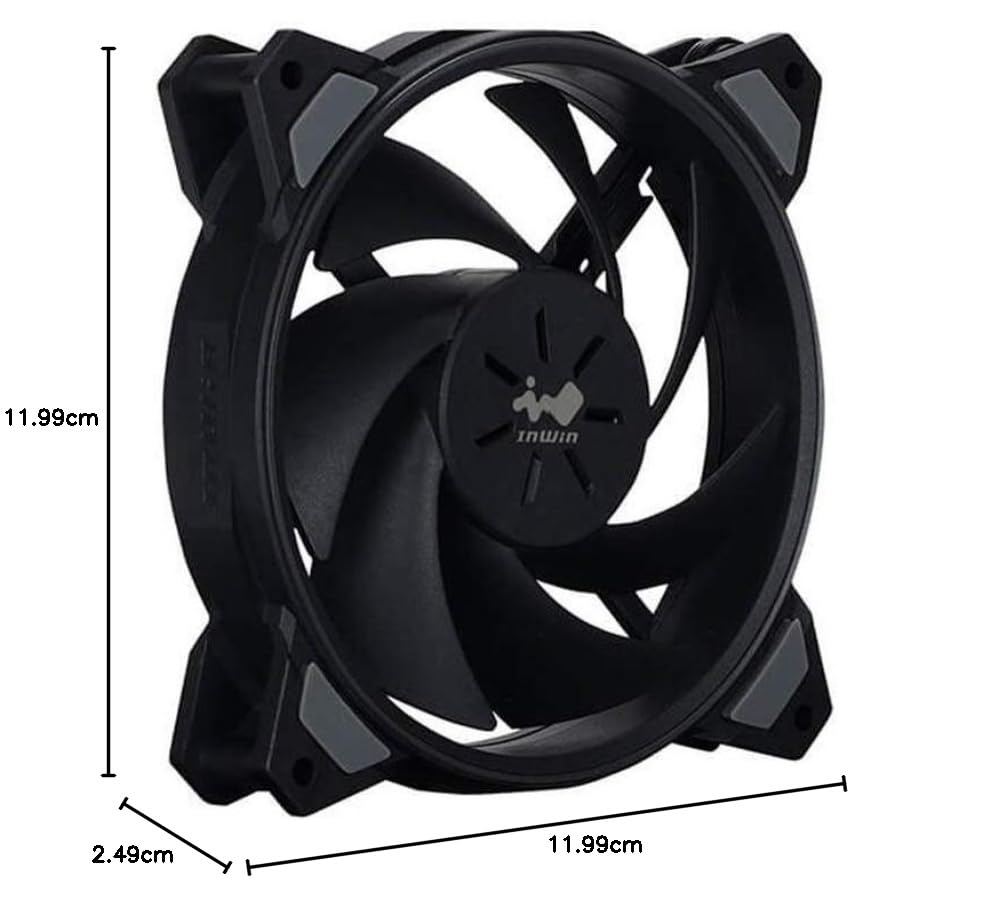 InWin Sirius Loop Addressable RGB 120mm Triple Fan Kit - High Performance PC Case Cooling Fans for Gaming PC, Workstation & Home Office Setup
