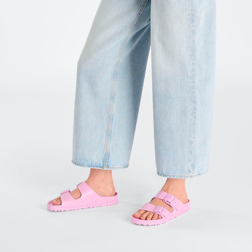 Birkenstock Women's Arizona EVA Essentials Sandal - Comfortable Lightweight Slip-On Sandals for Women in Fondant Pink | Perfect for Beach, Pool, and Summer Outdoor Activities