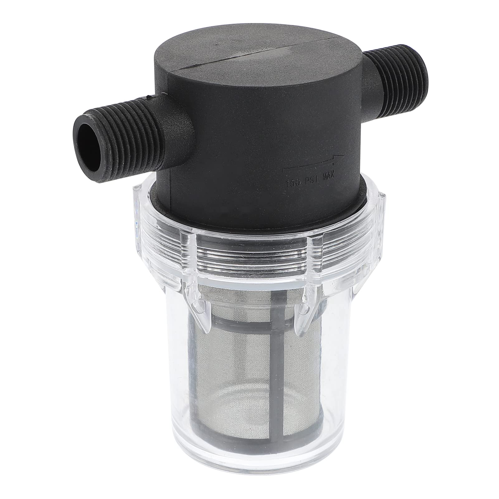 1Pc Black Water Hose Filter - Pre-Filter Mesh Strainer for Water Pump & Cleaner | Outdoor Gardening, Car Washing & Home Use