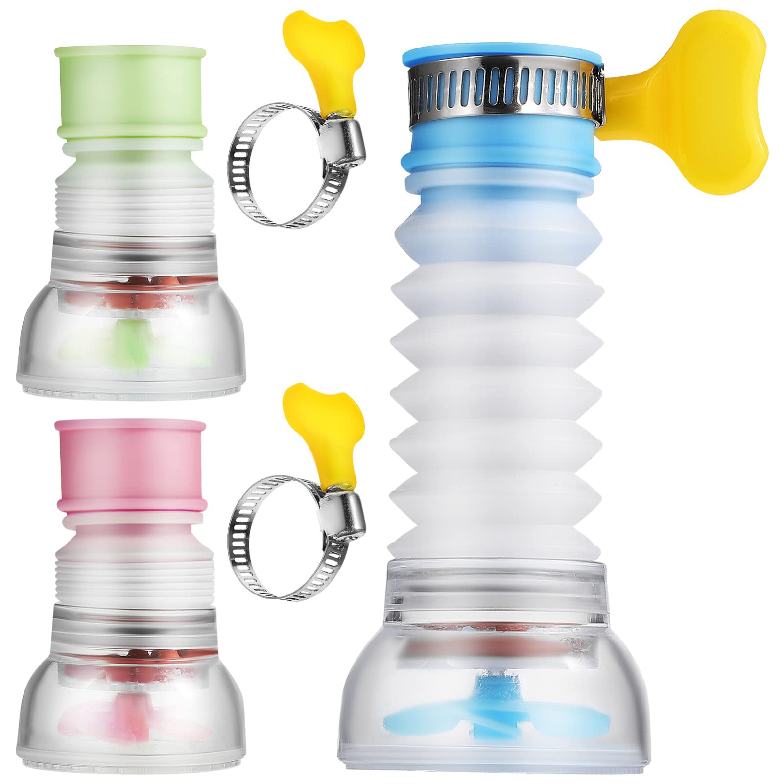 Angoily 3-Pack Faucet Water Filter with Extender - High Efficiency Water Purifier for Sink, Clean & Safe Drinking Water, Saves Water - Perfect for Kitchen, Bathroom, RV & Outdoor Use