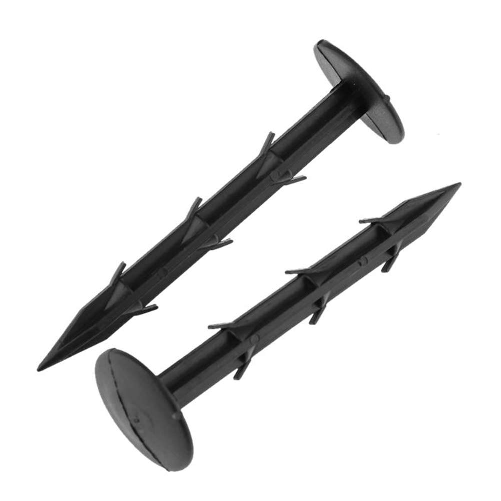 50 PCS 4.3 Inch Plastic Garden Ground Stakes - Heavy Duty Yard Anchors for Mulch Film, Landscape Fabric & Grass - Durable Gardening Fixing Tools for Outdoor Use in Lawns, Flower Beds & Vegetable Gardens